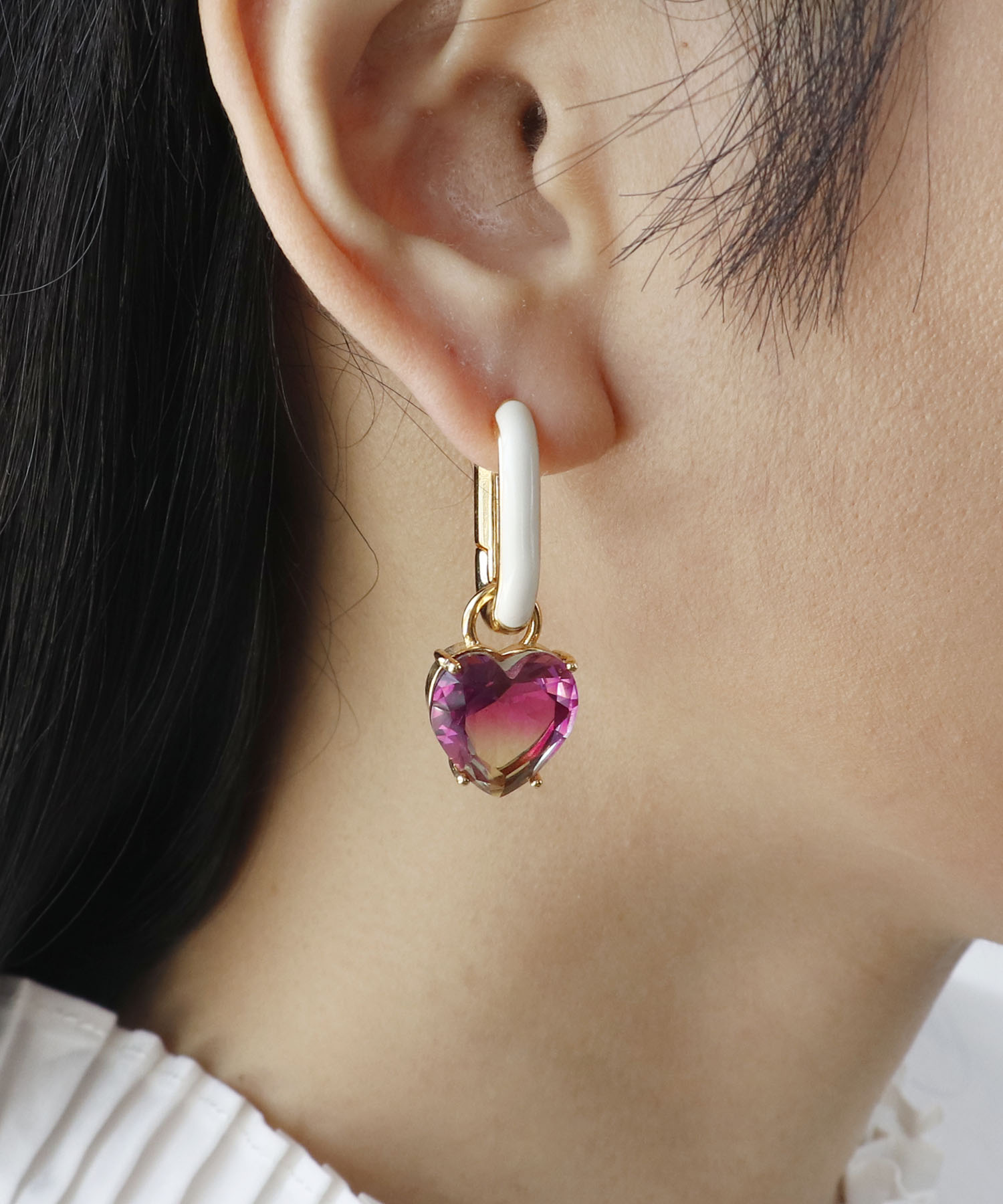 2WAYハートビジュ×エポワンタッチピアス