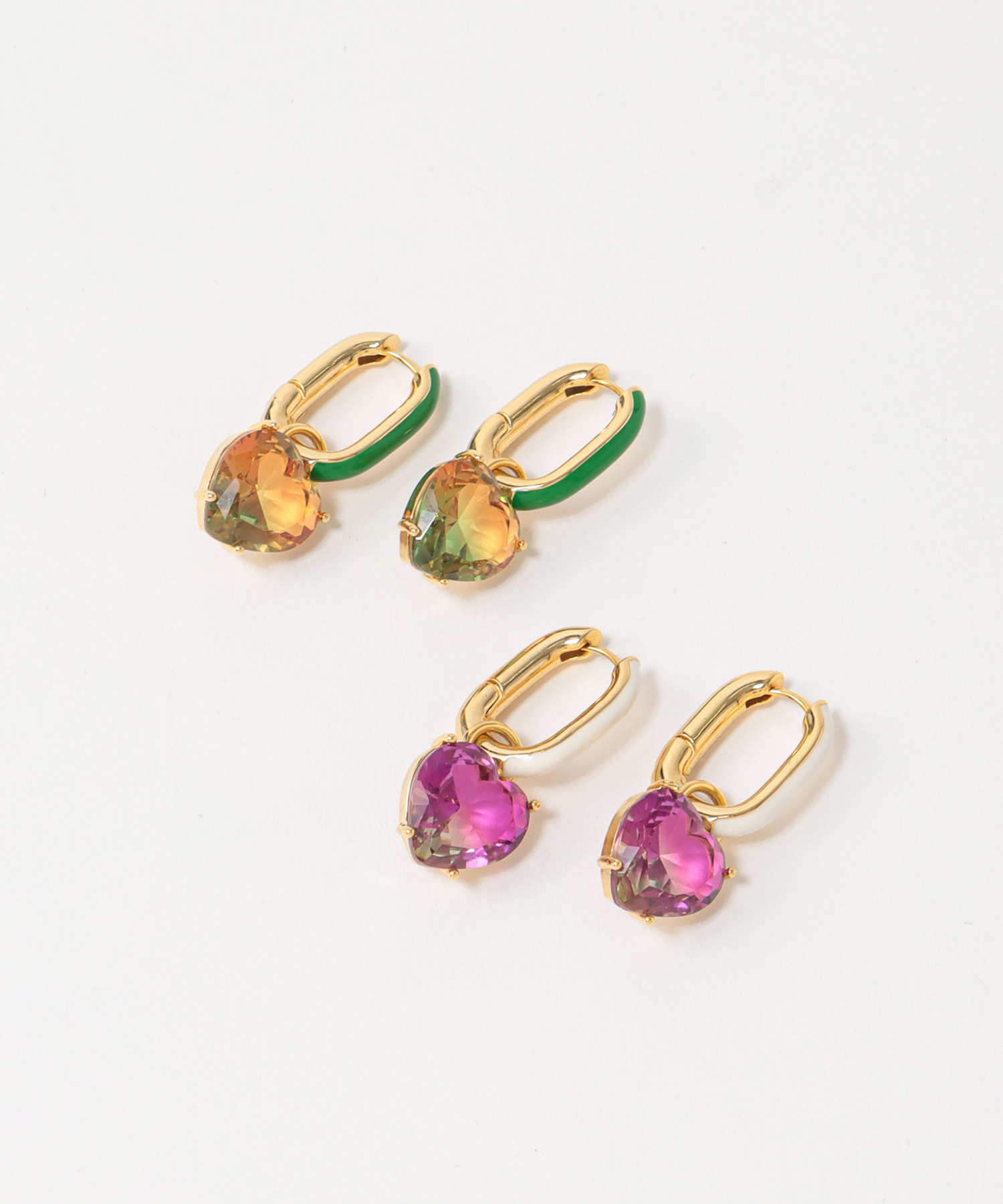 2WAYハートビジュ×エポワンタッチピアス