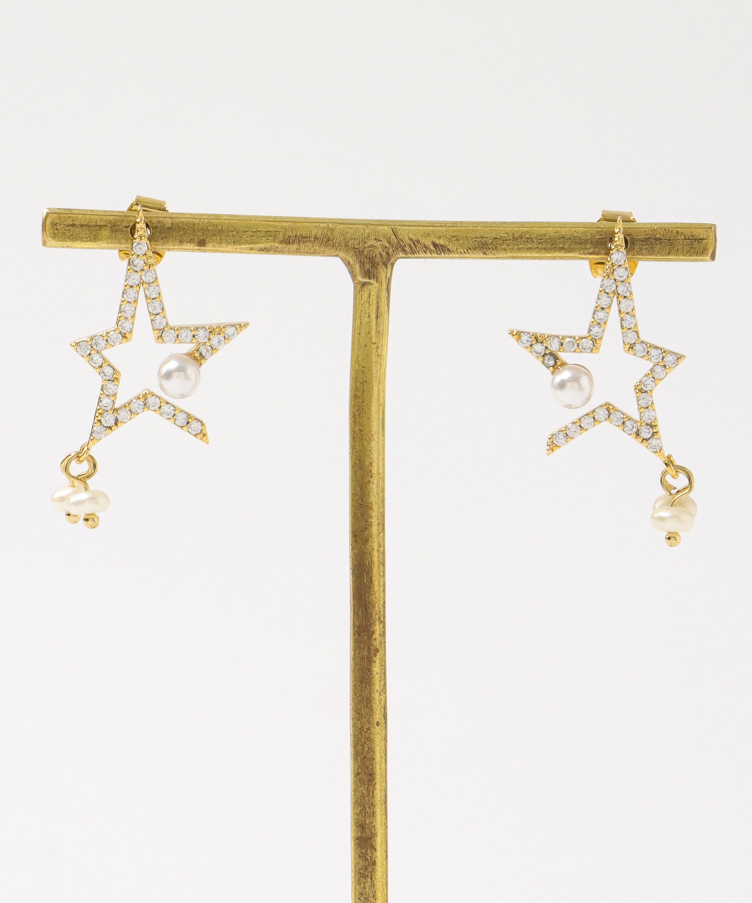 スター×淡水パールピアス