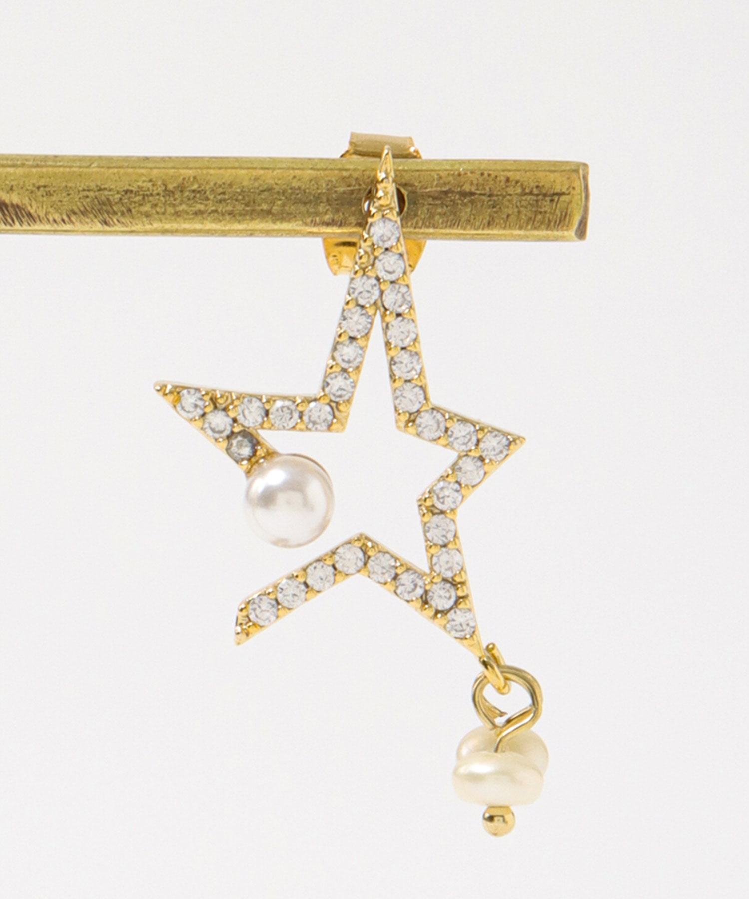 スター×淡水パールピアス