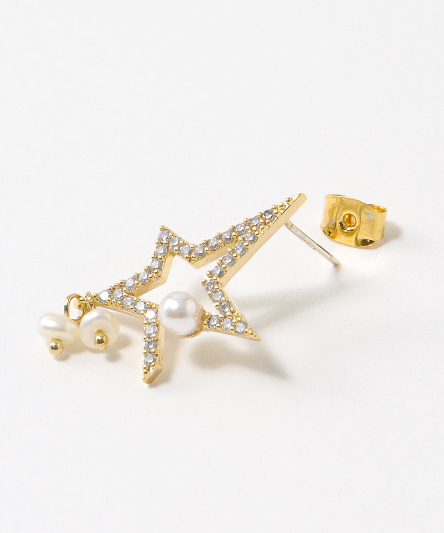 スター×淡水パールピアス