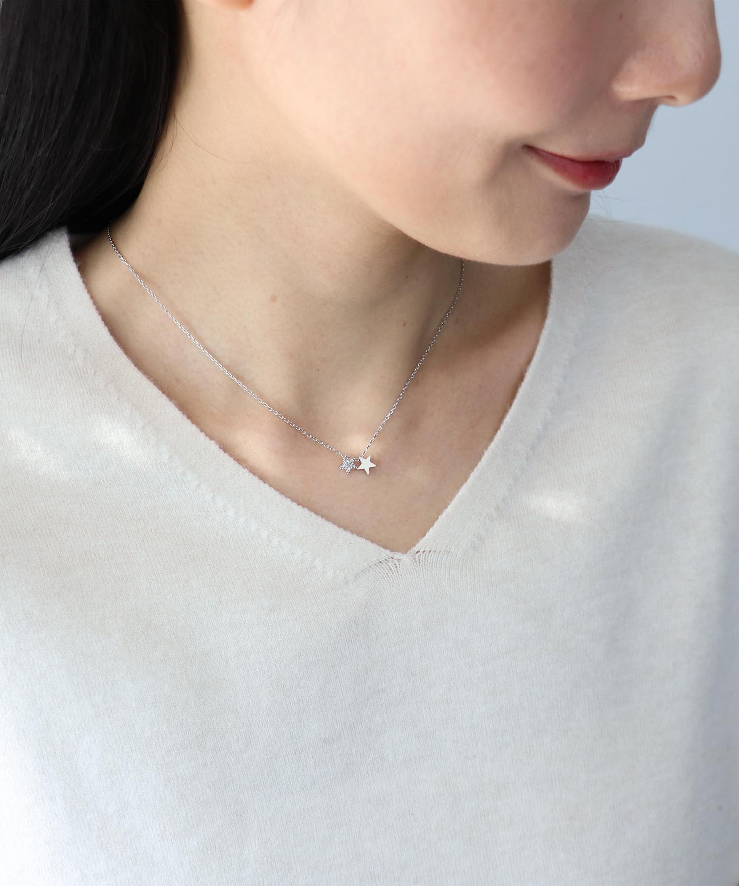 ダブルスターネックレス