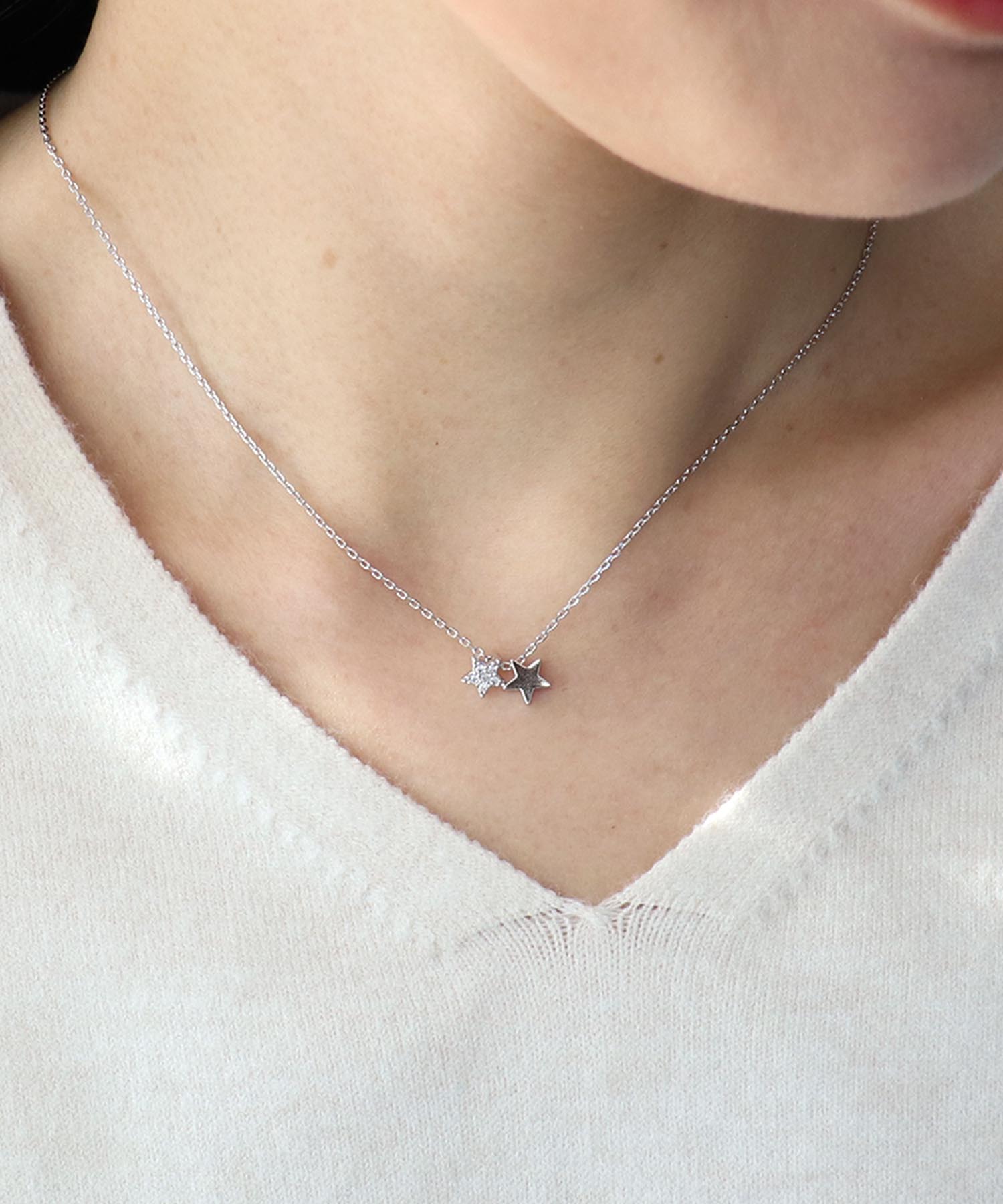 ダブルスターネックレス