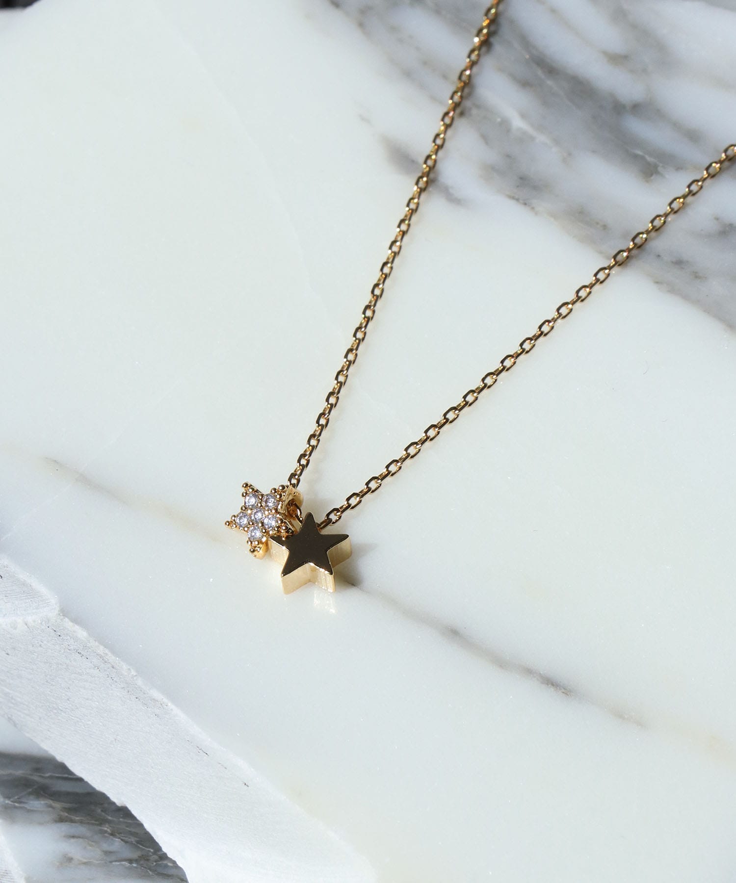 ダブルスターネックレス