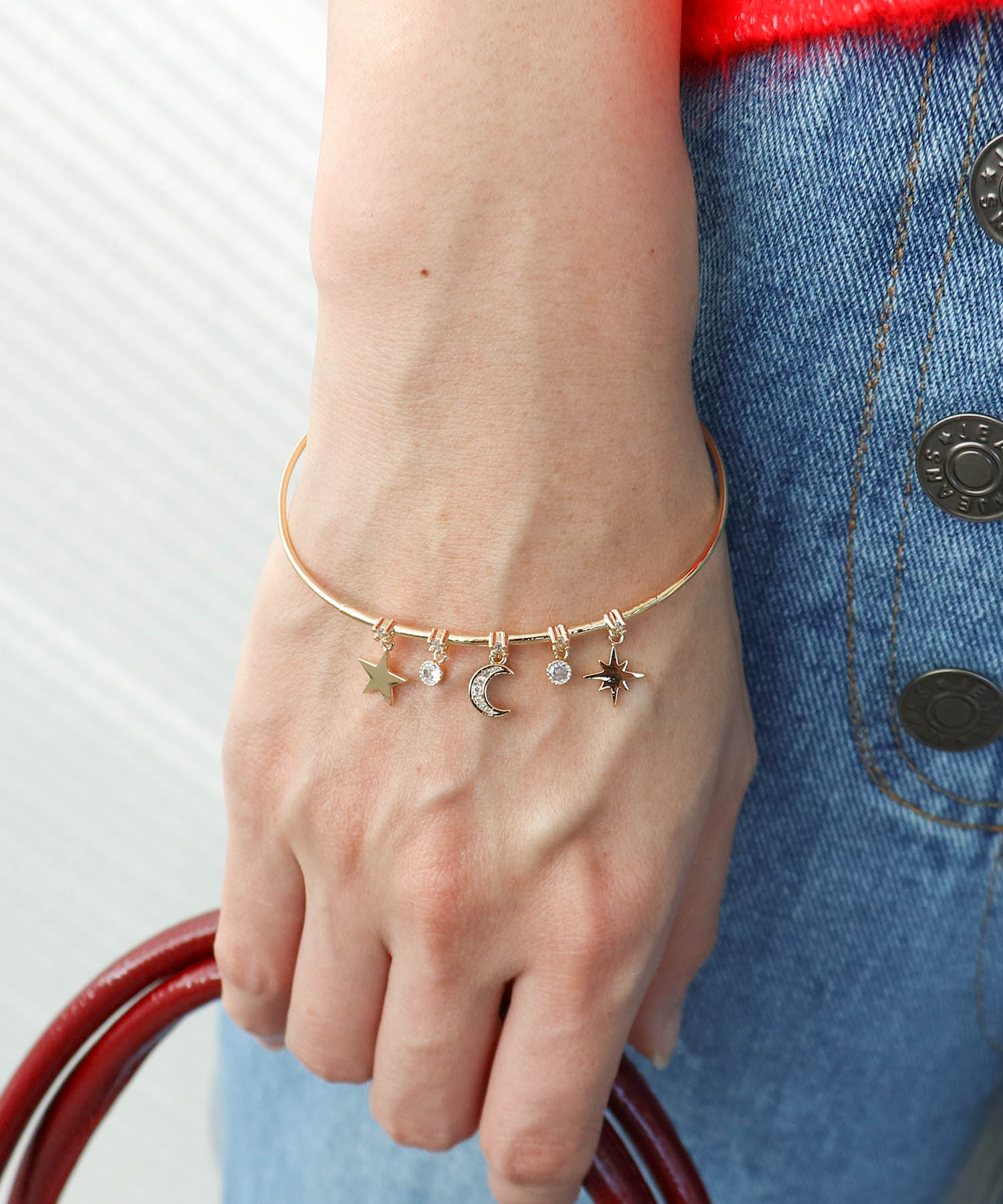 星月チャームバングル