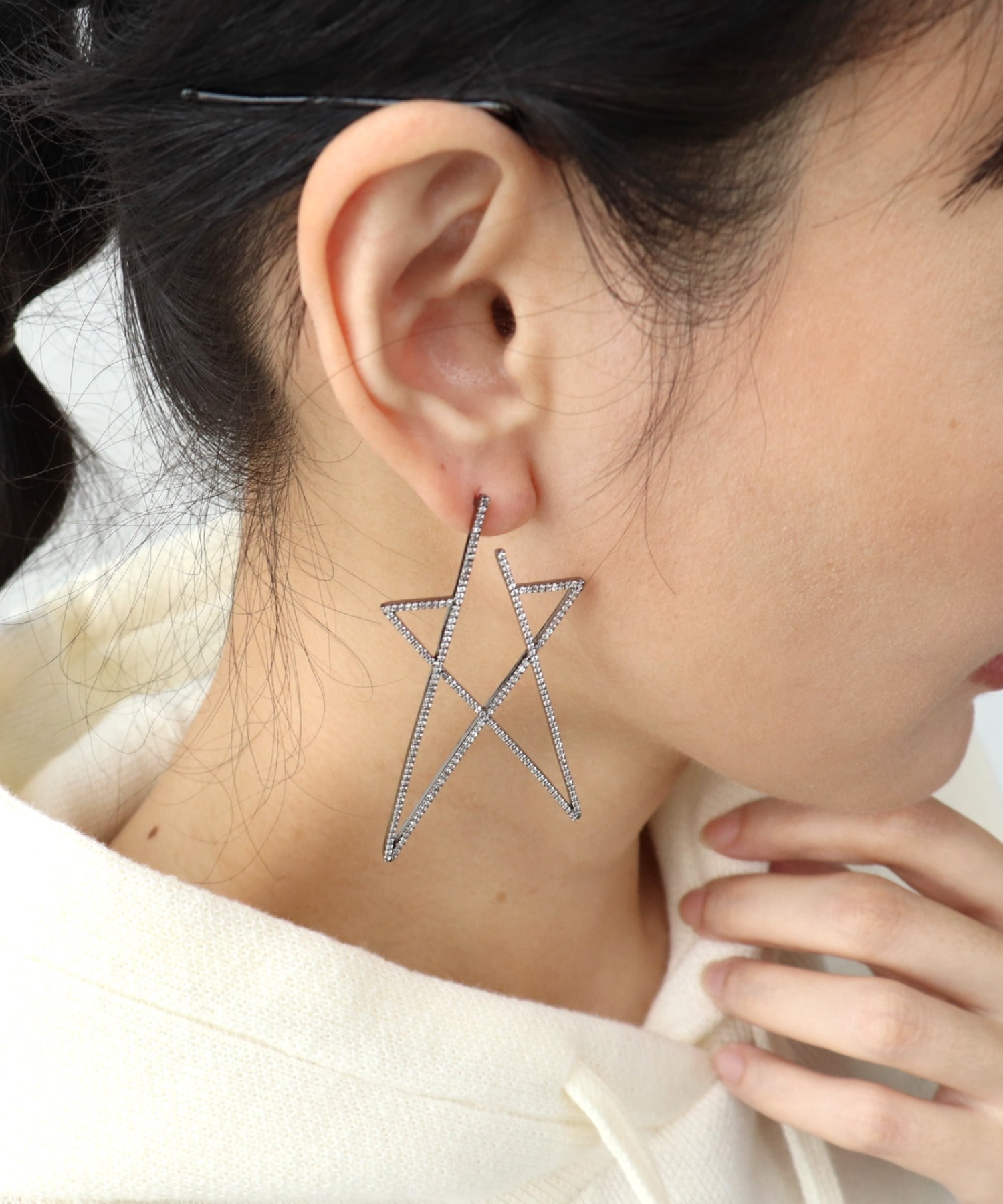 キュービックスターアシメトリーピアス