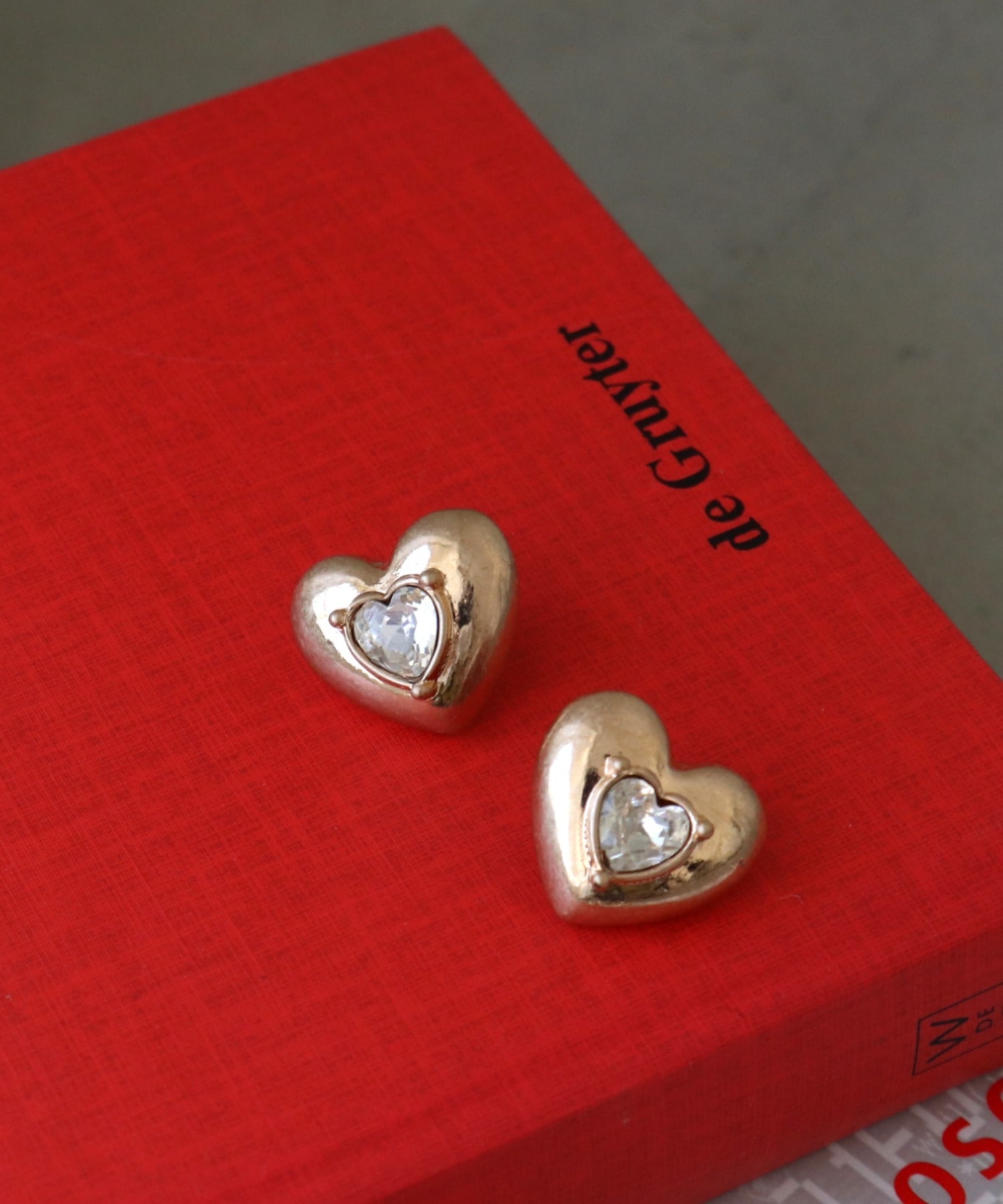 カラーストーンハートピアス