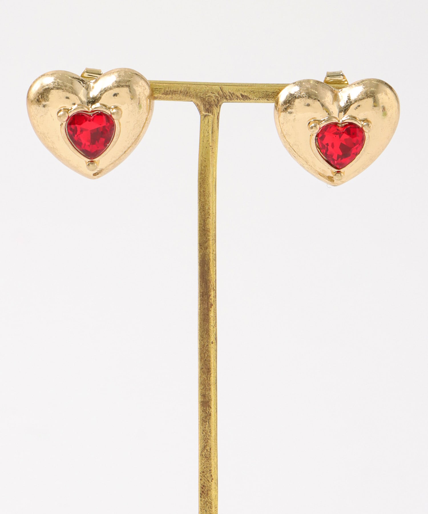 カラーストーンハートピアス