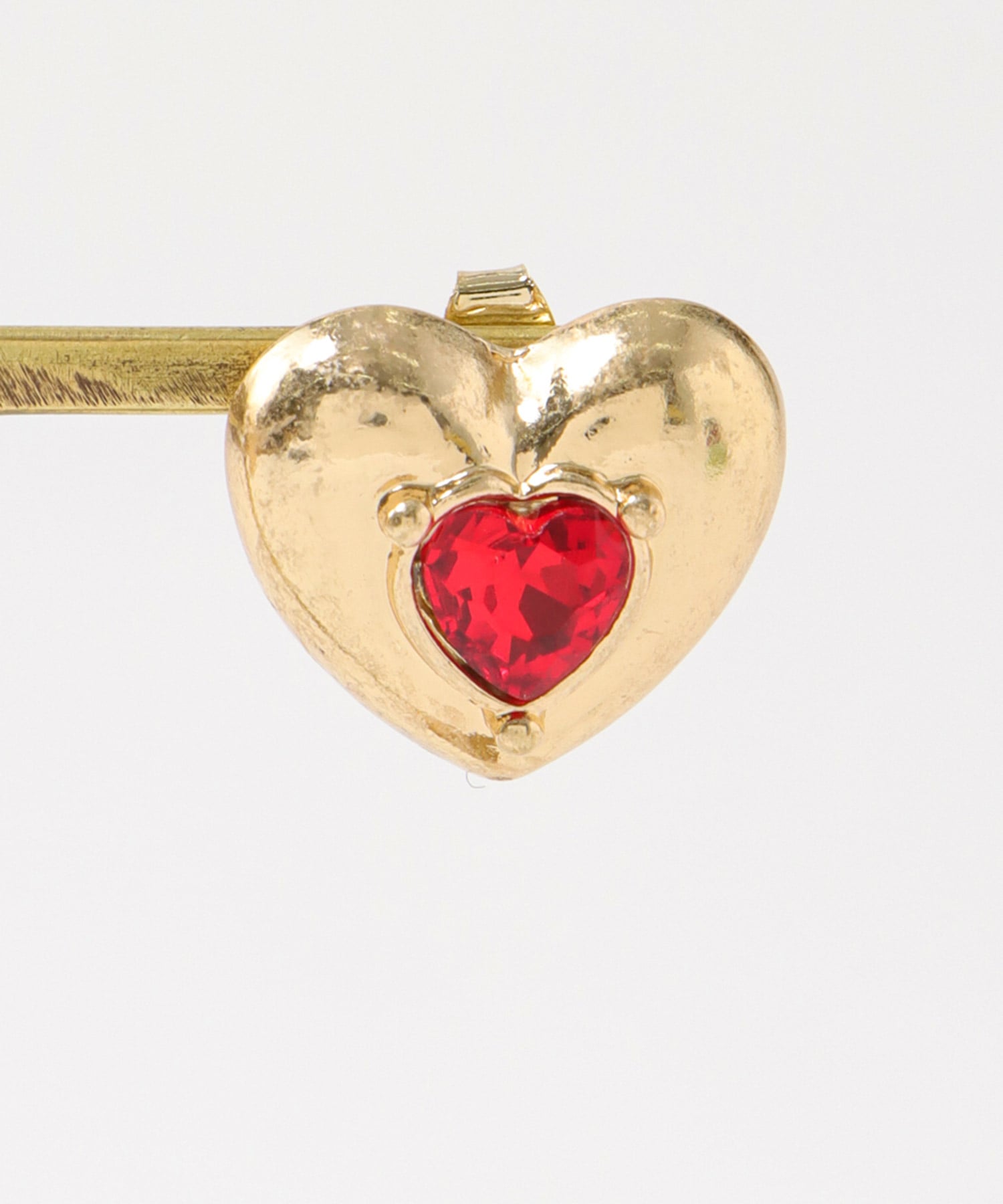 カラーストーンハートピアス