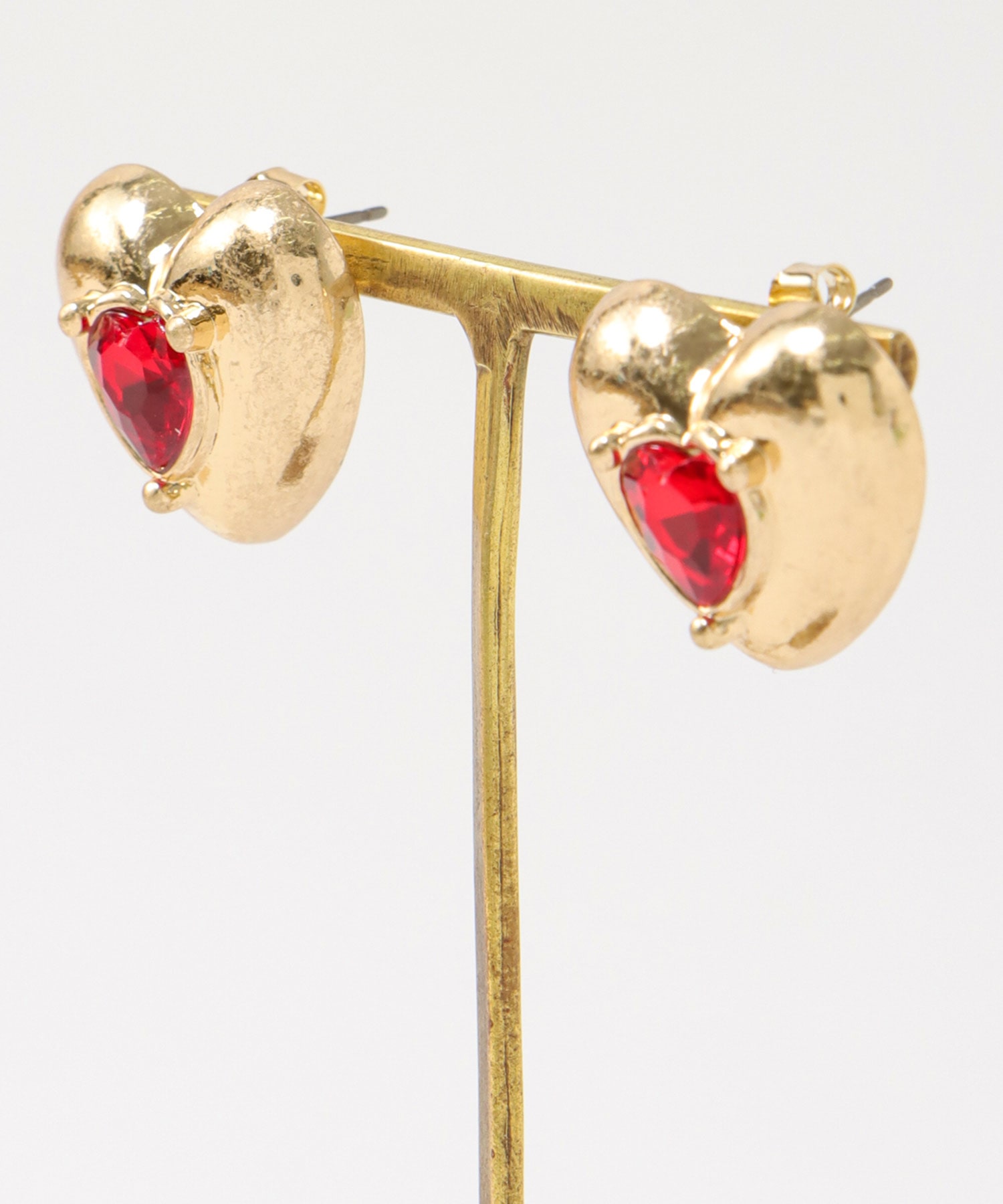 カラーストーンハートピアス