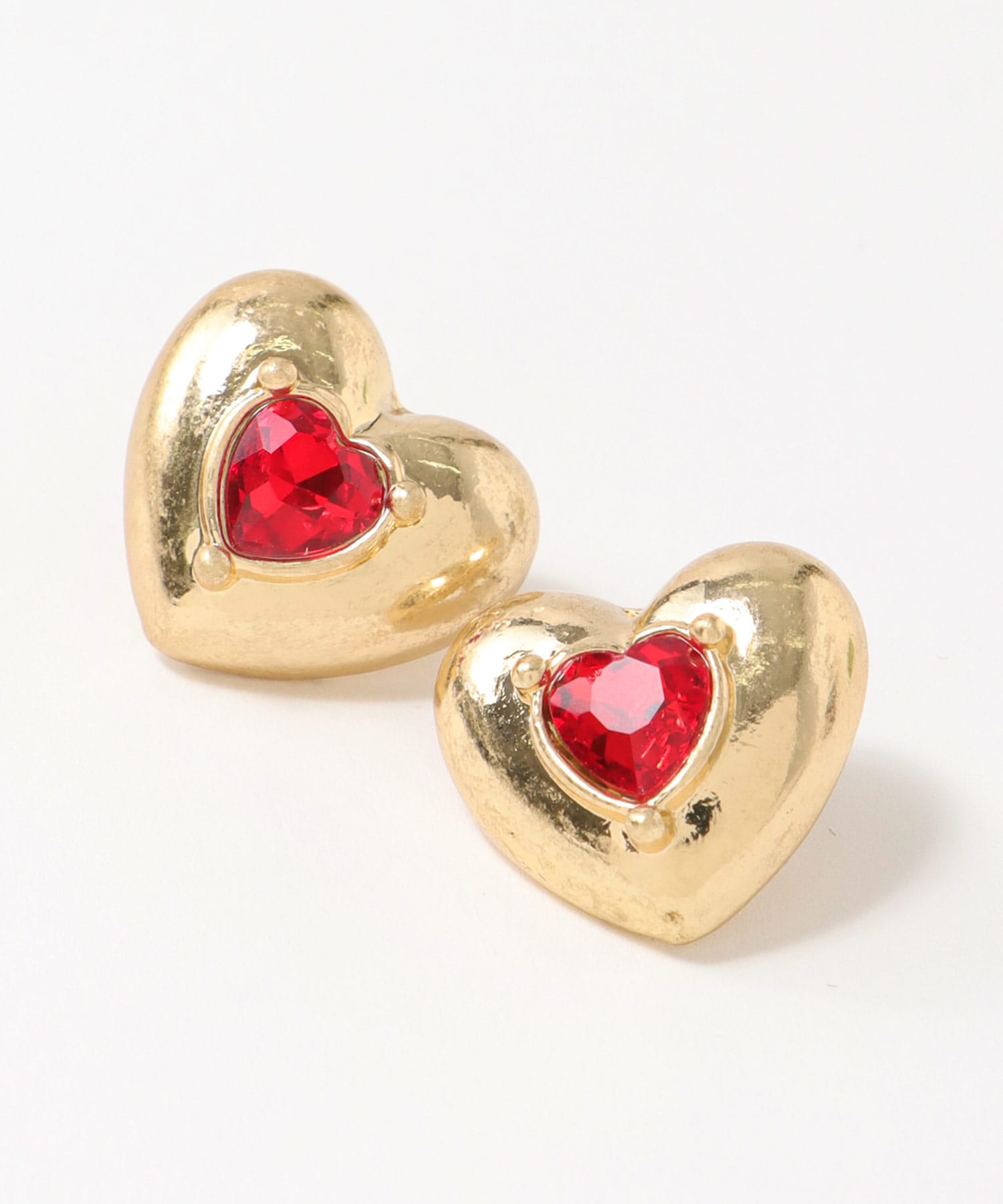 カラーストーンハートピアス