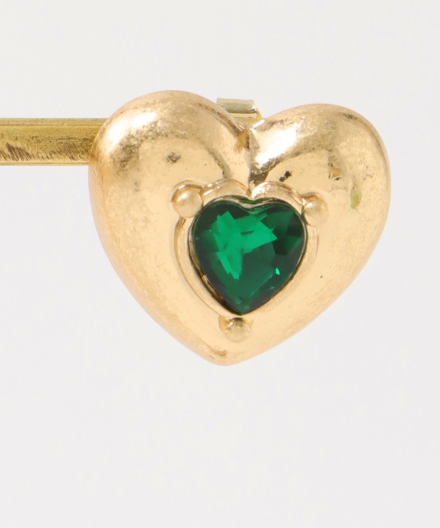 カラーストーンハートピアス