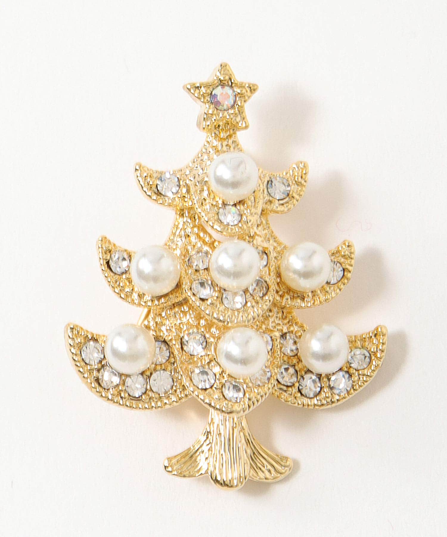 パールクリスマスツリーブローチ