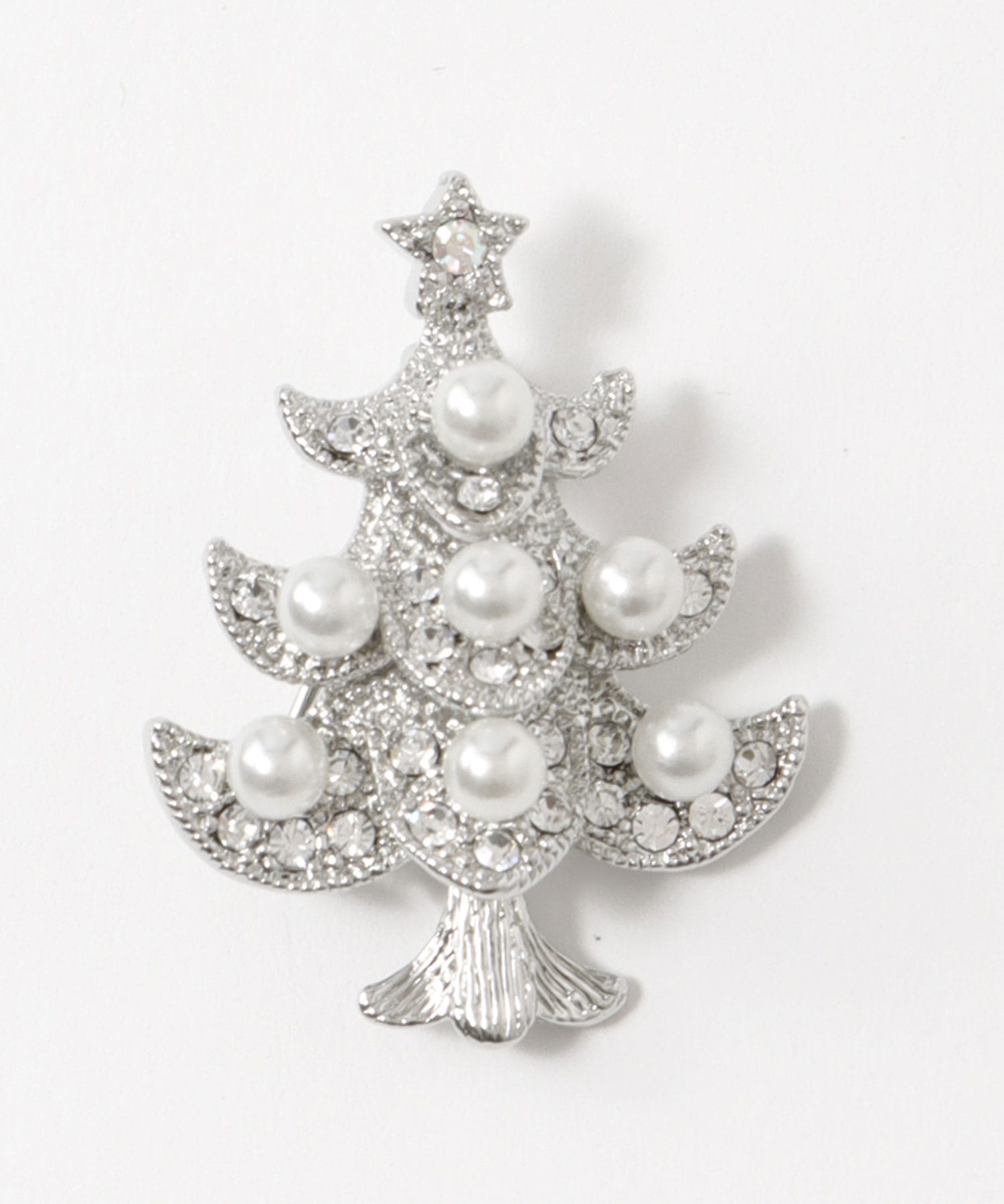 パールクリスマスツリーブローチ