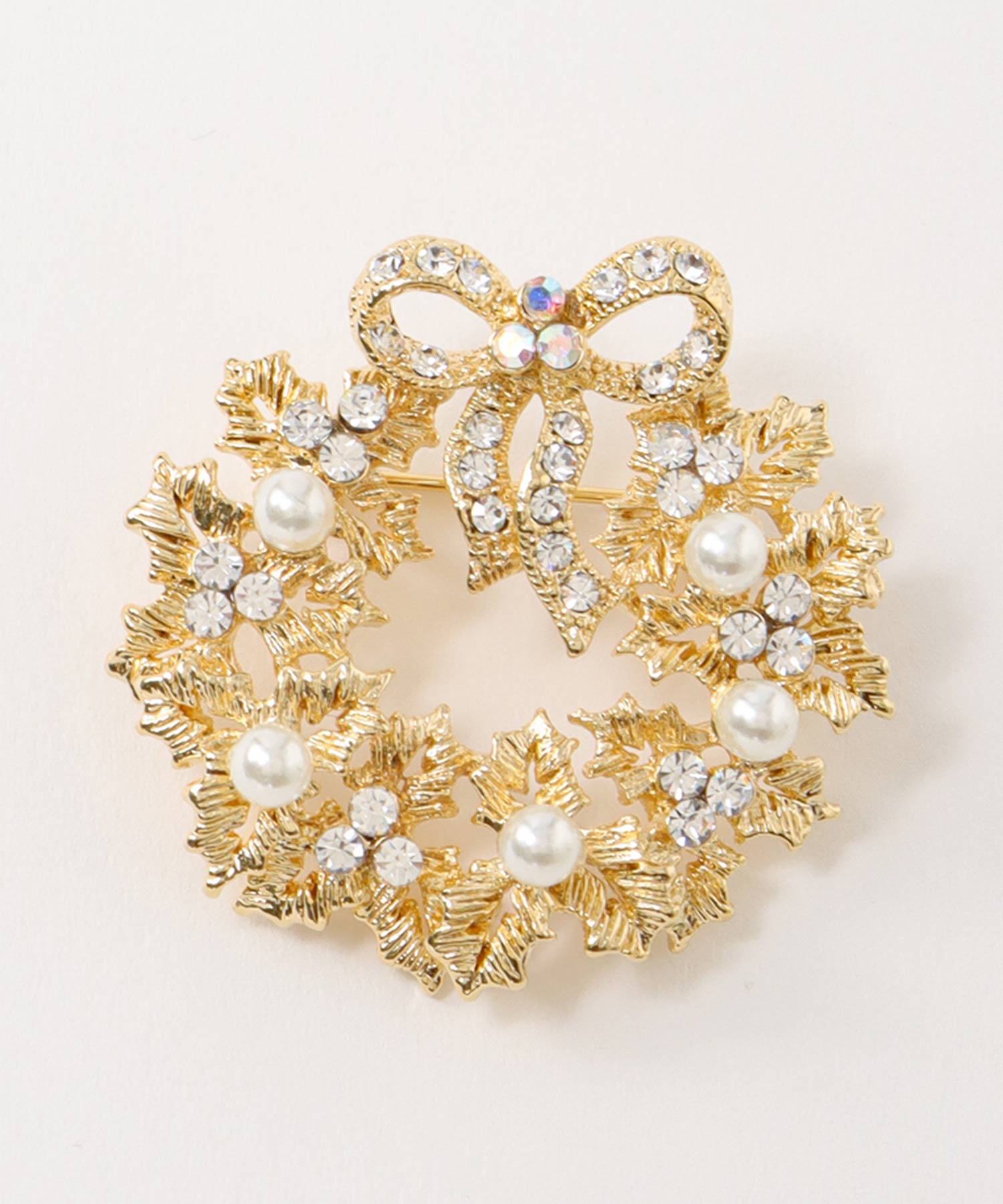 パールリースブローチ