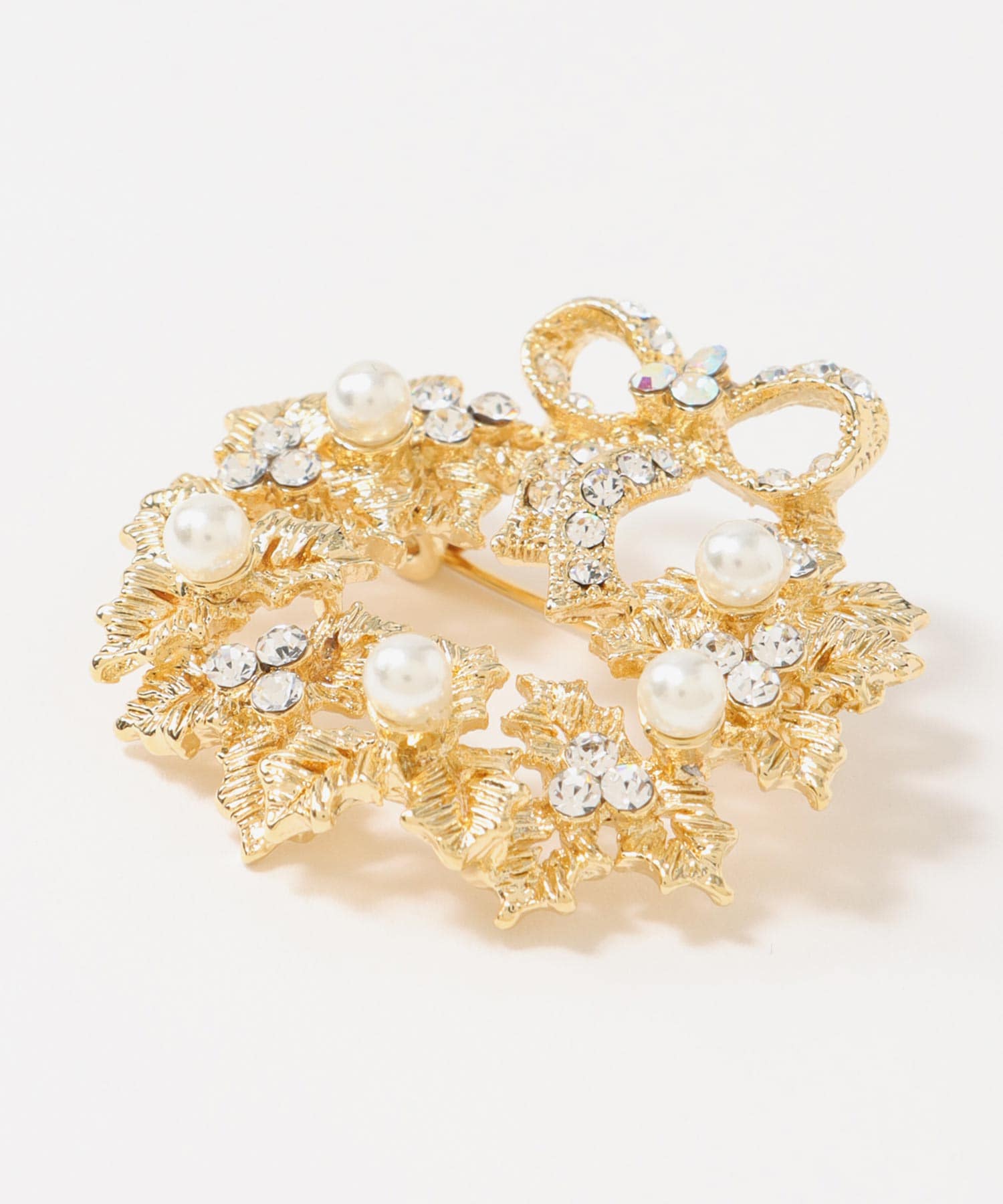 パールリースブローチ