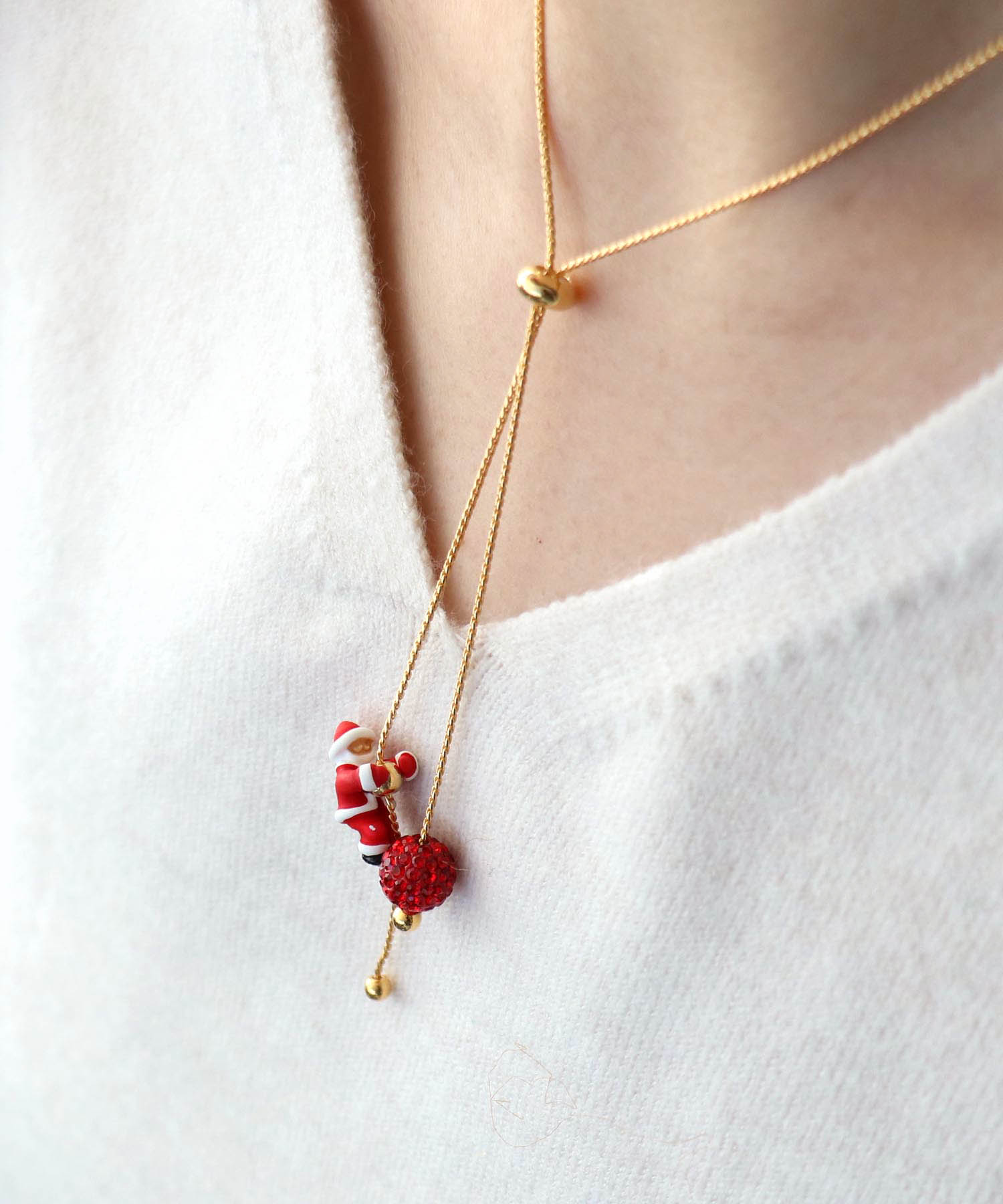 サアンタクローススライドネックレス