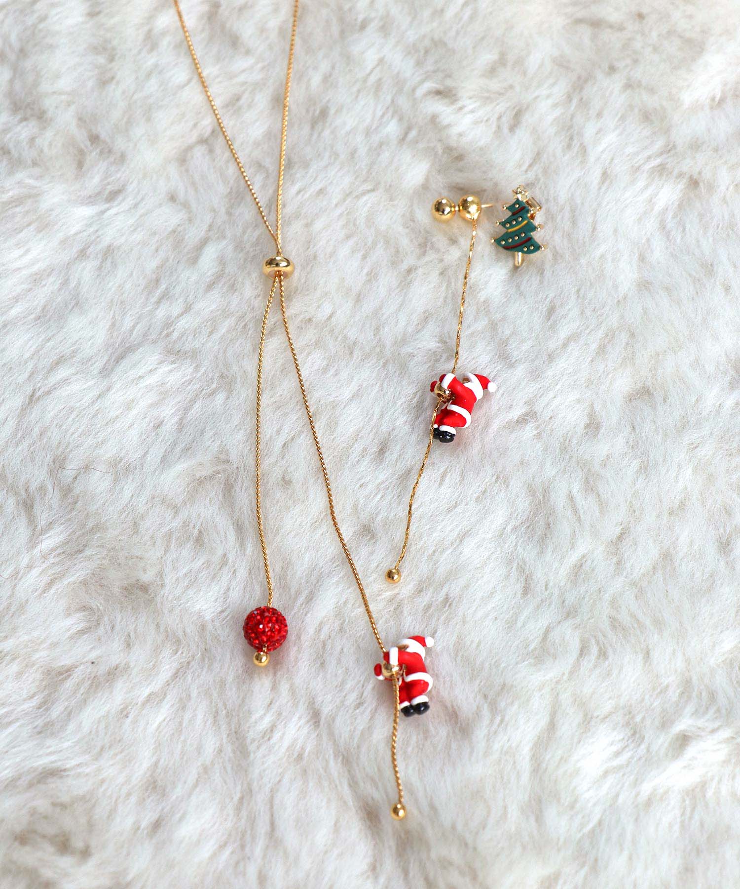 サンタクロース×ツリーアシメピアス