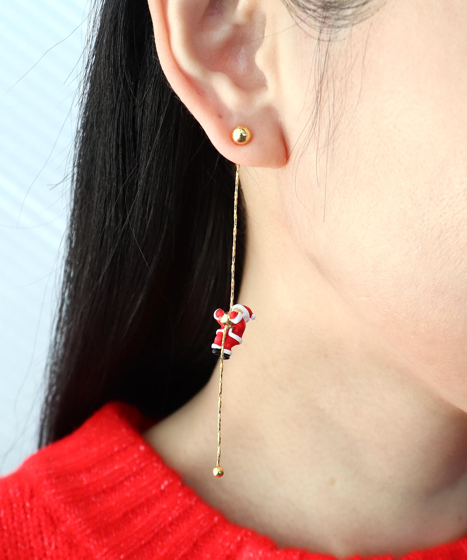 サンタクロース×ツリーアシメピアス