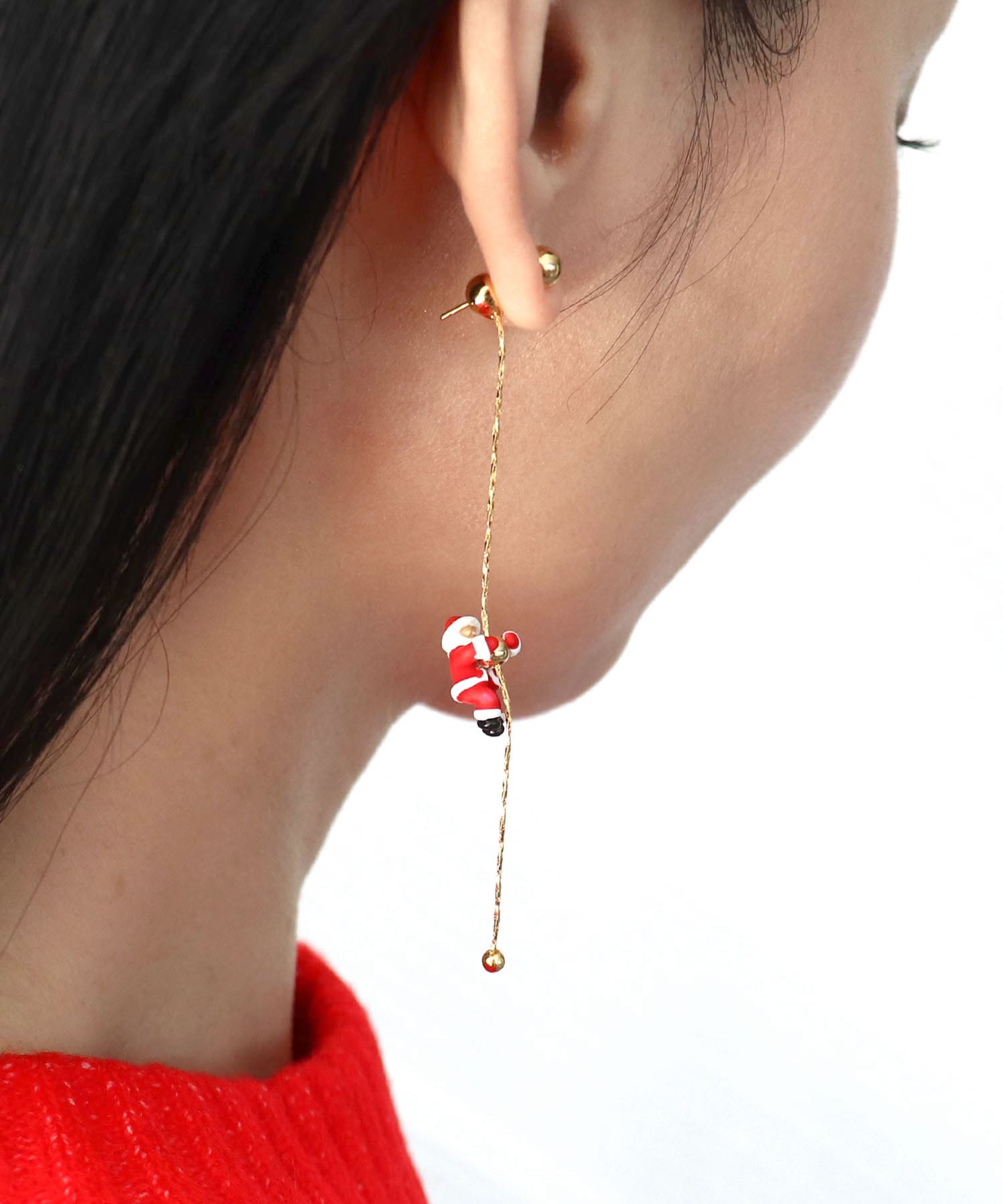 サンタクロース×ツリーアシメピアス