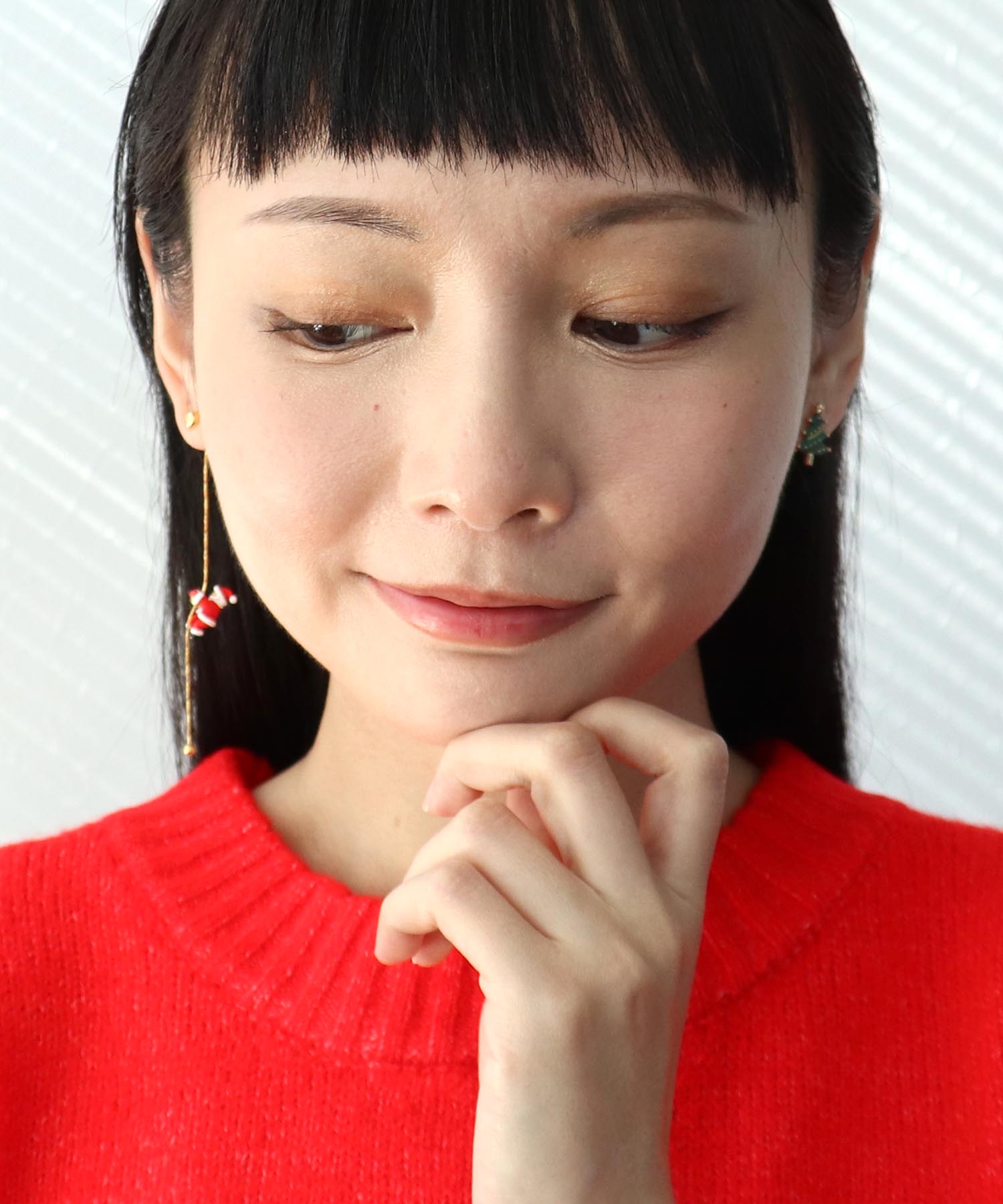 サンタクロース×ツリーアシメピアス