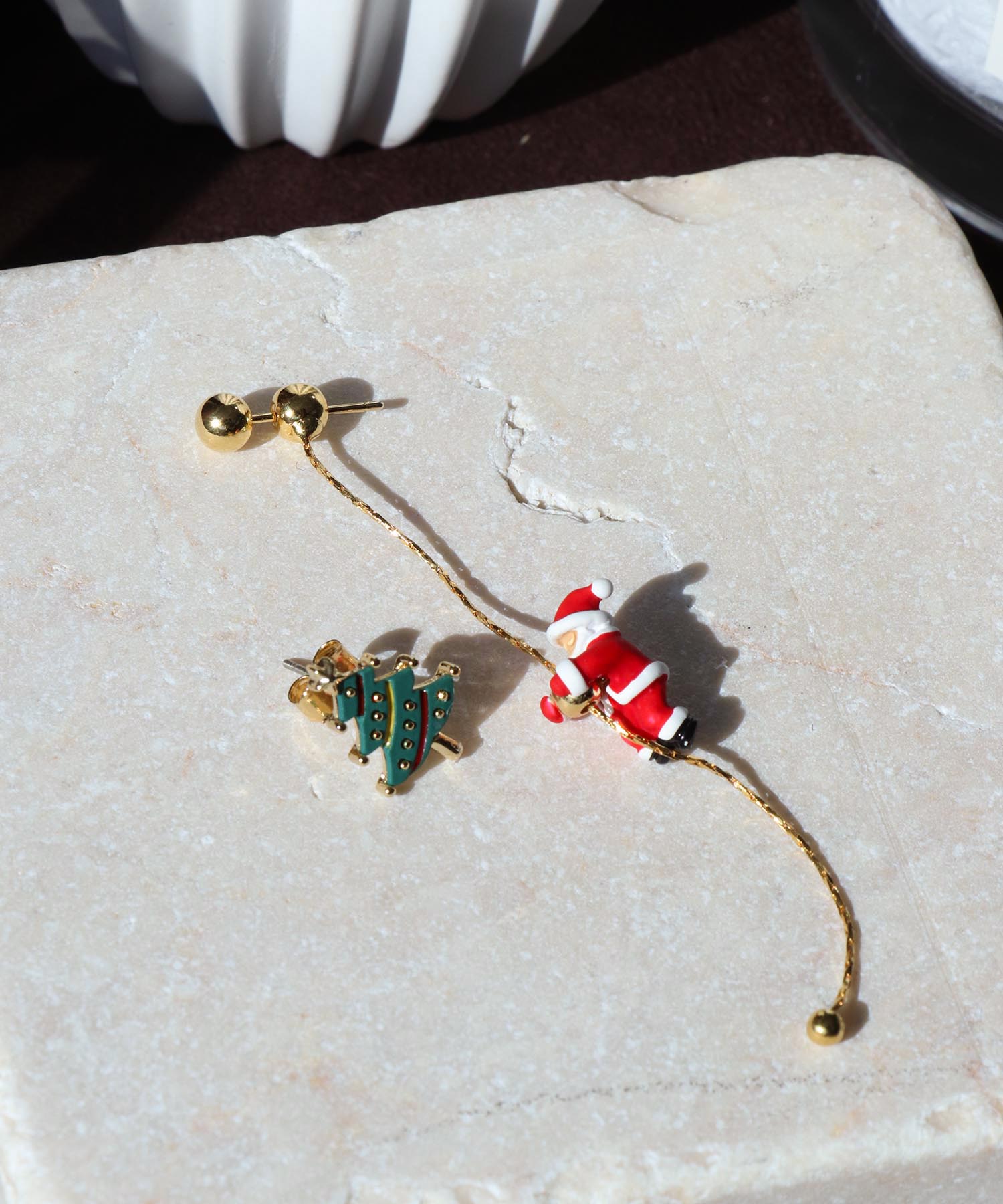 サンタクロース×ツリーアシメピアス