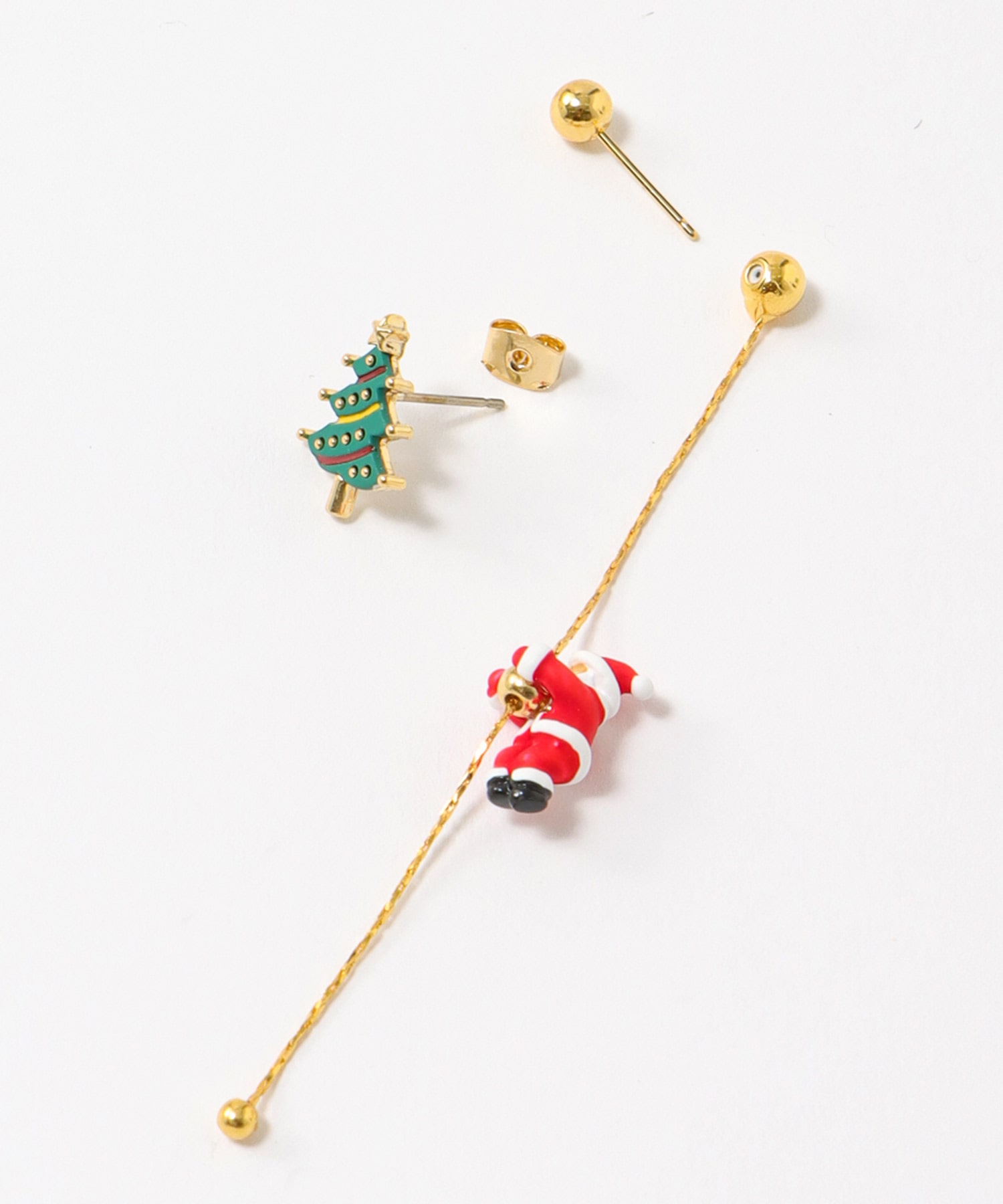 サンタクロース×ツリーアシメピアス