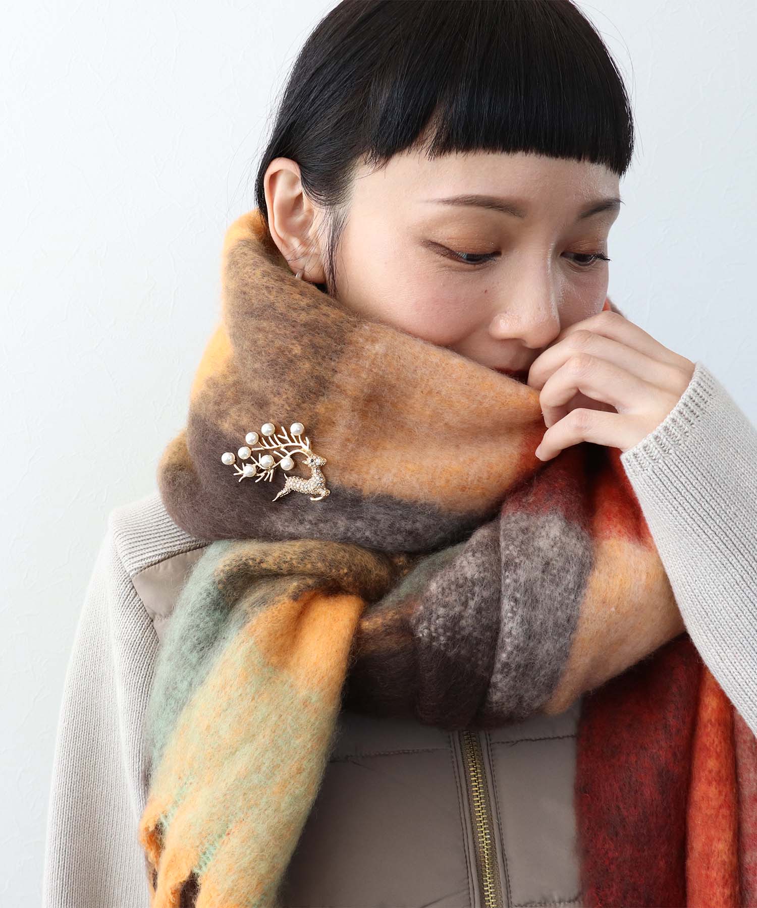 トナカイブローチ