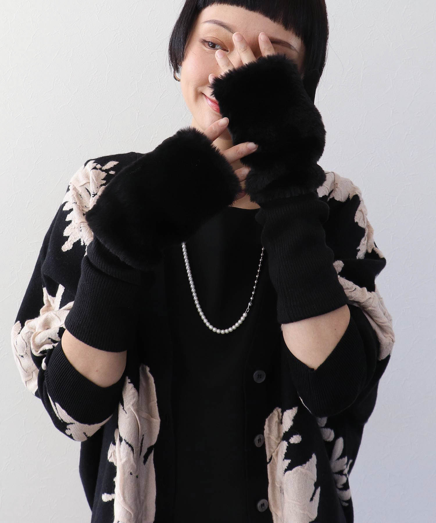 ファー×ロングリブグローブ