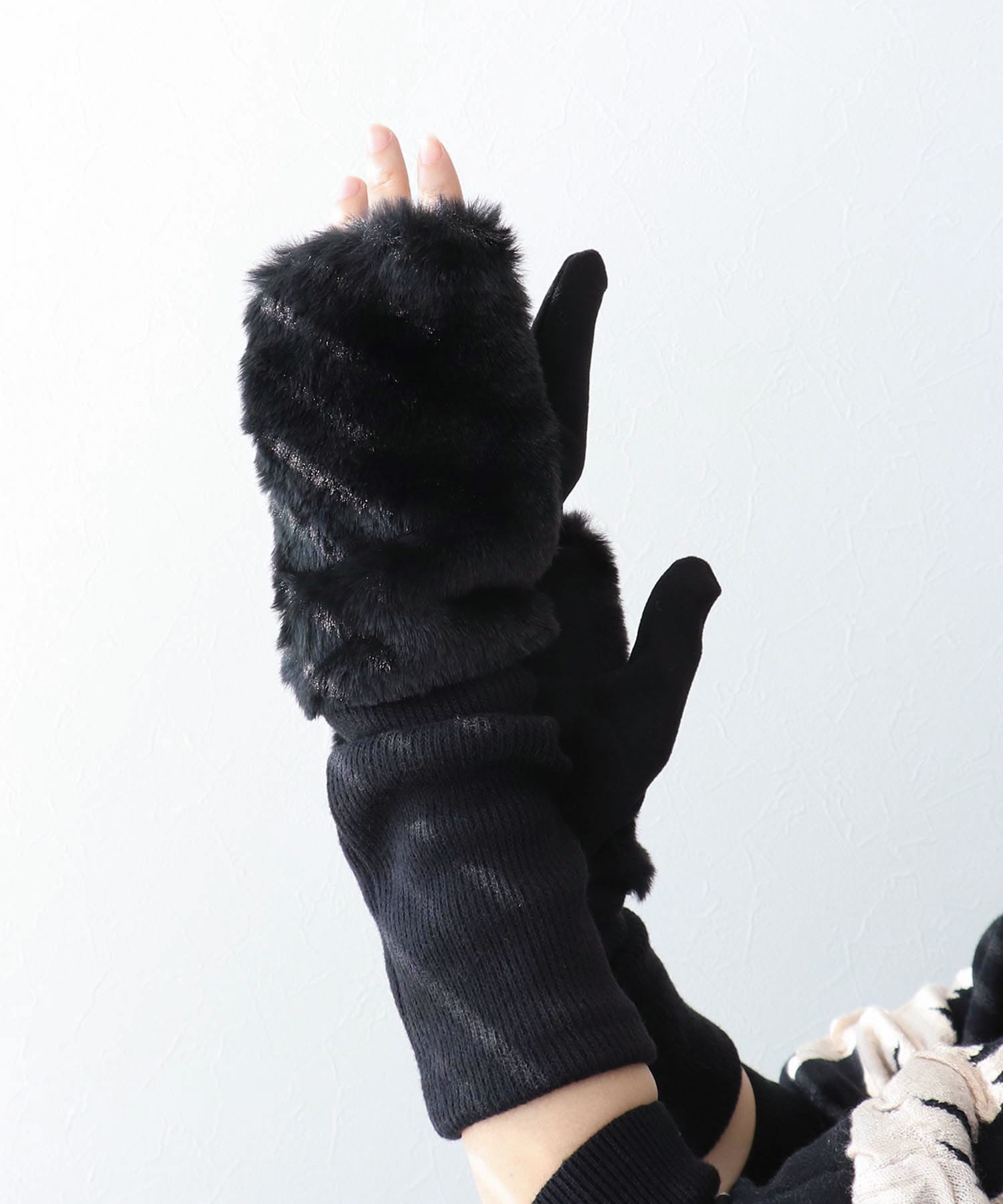 ファー×ロングリブグローブ