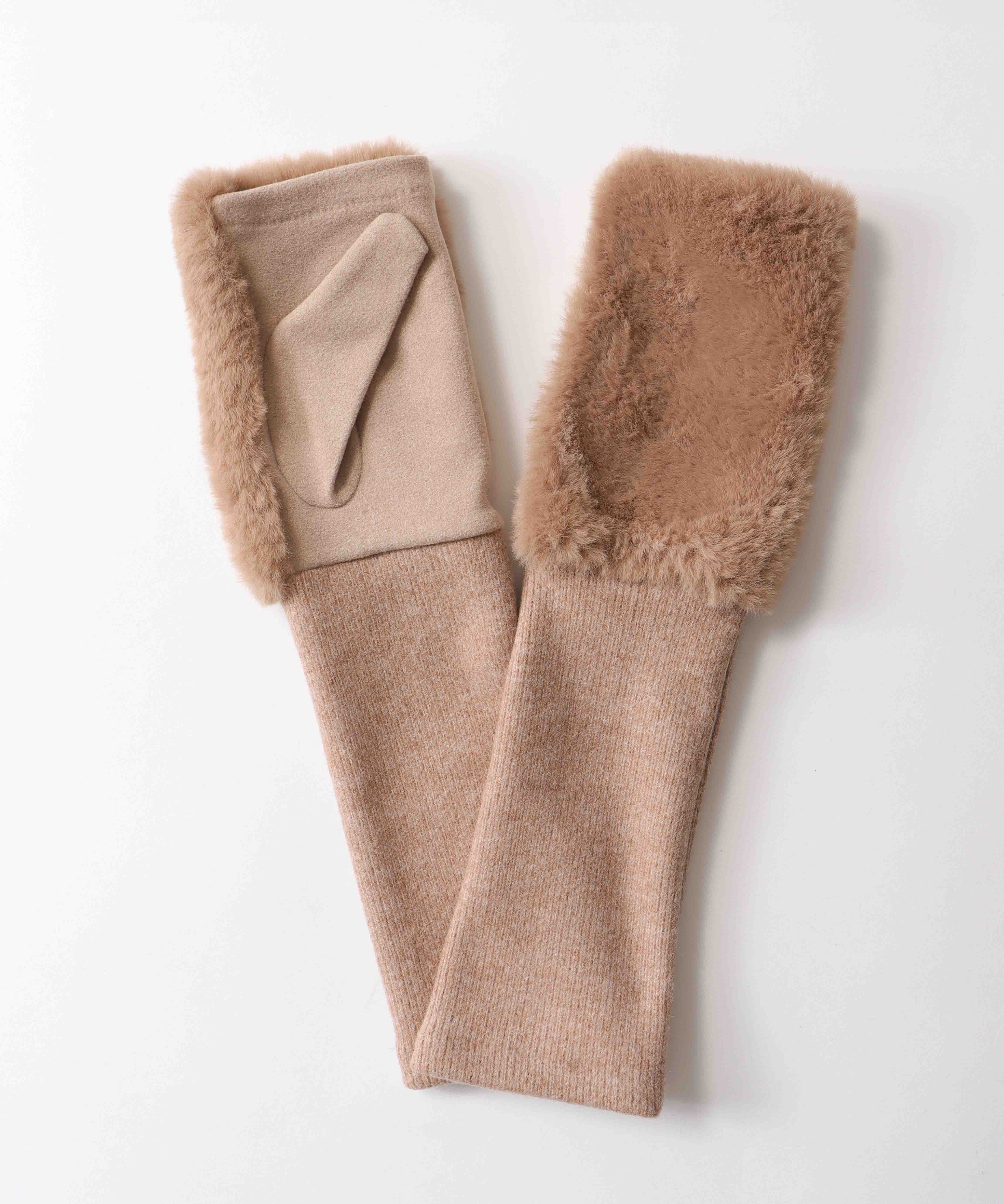 ファー×ロングリブグローブ