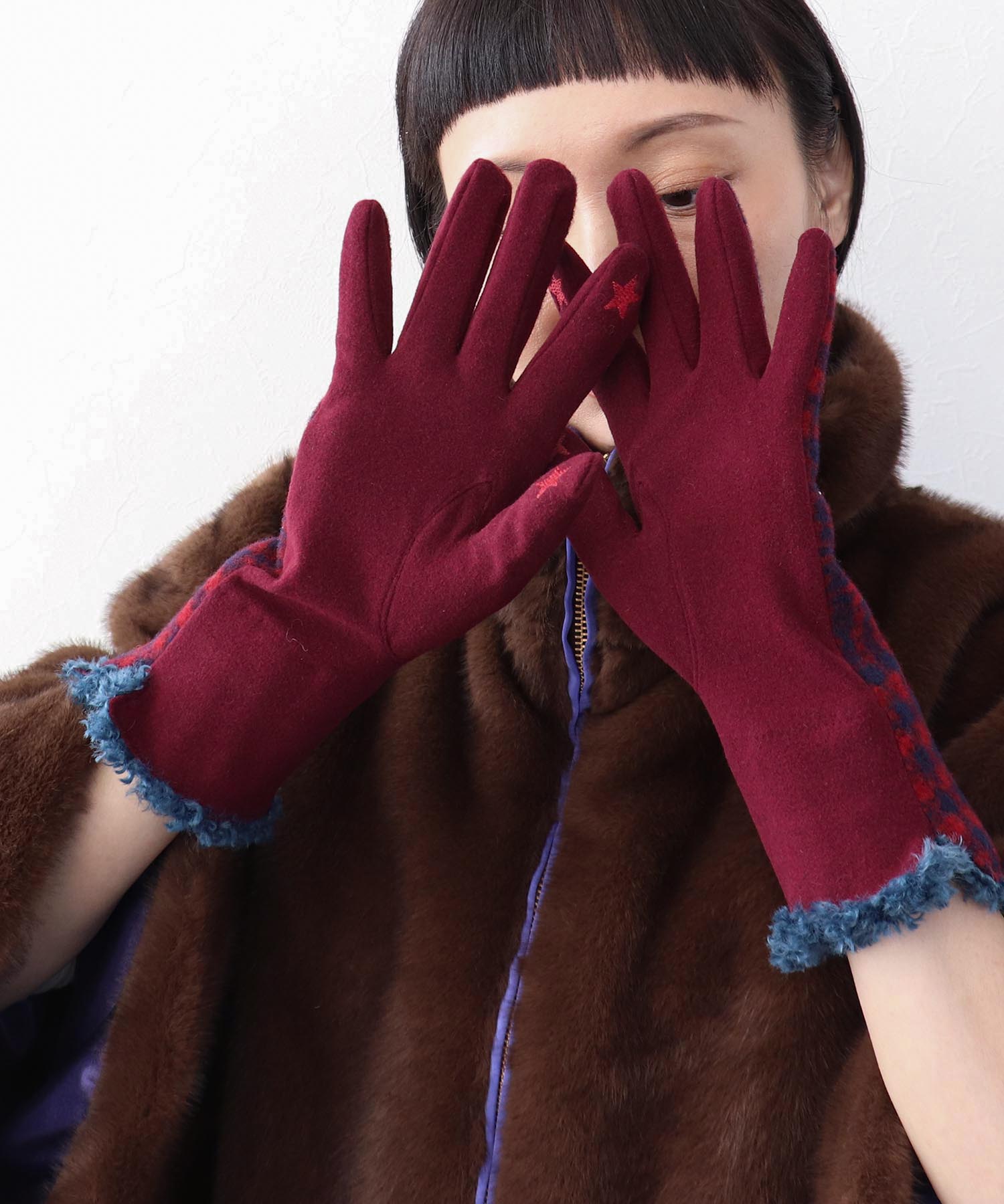 チェックボアグローブ