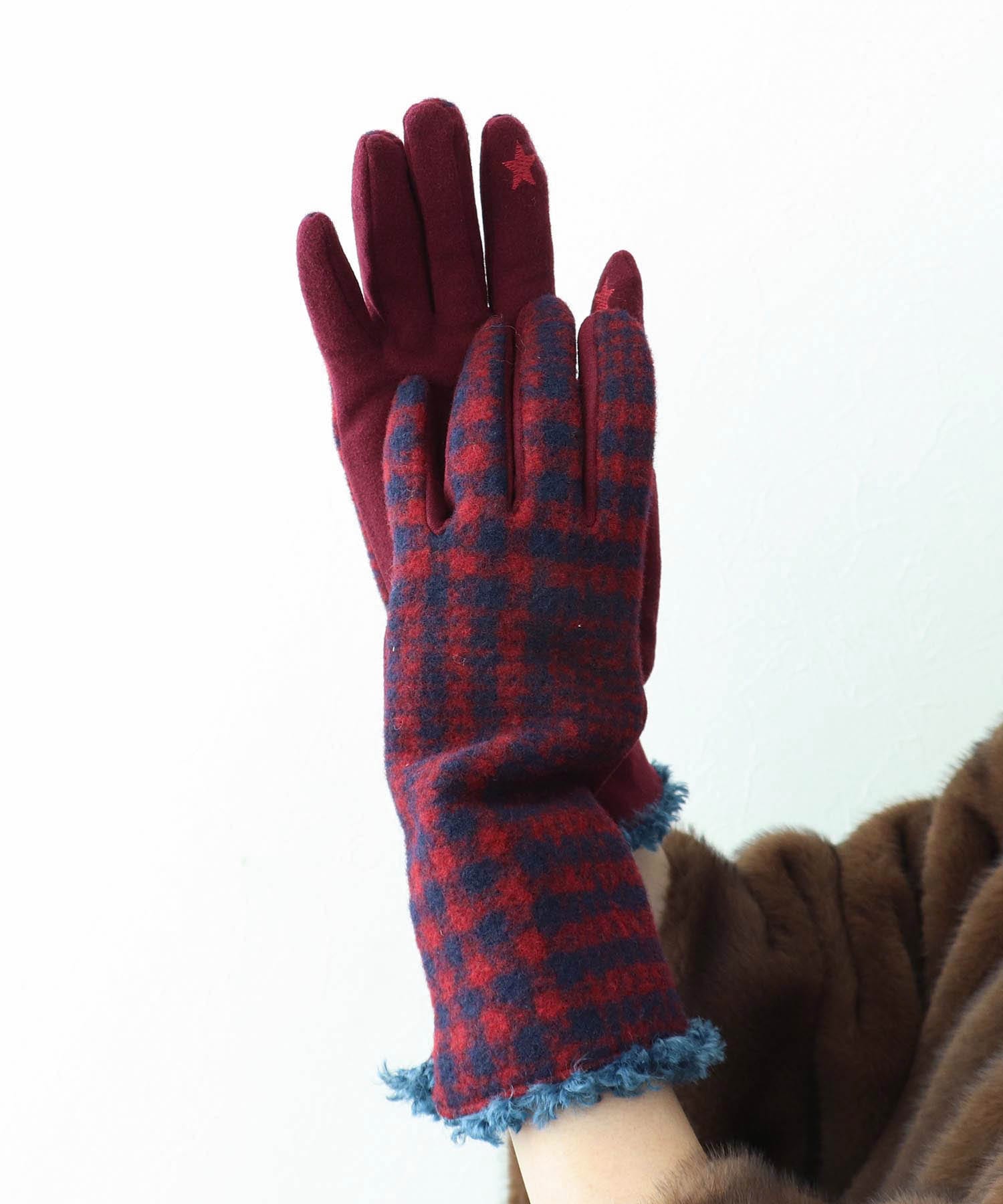 チェックボアグローブ