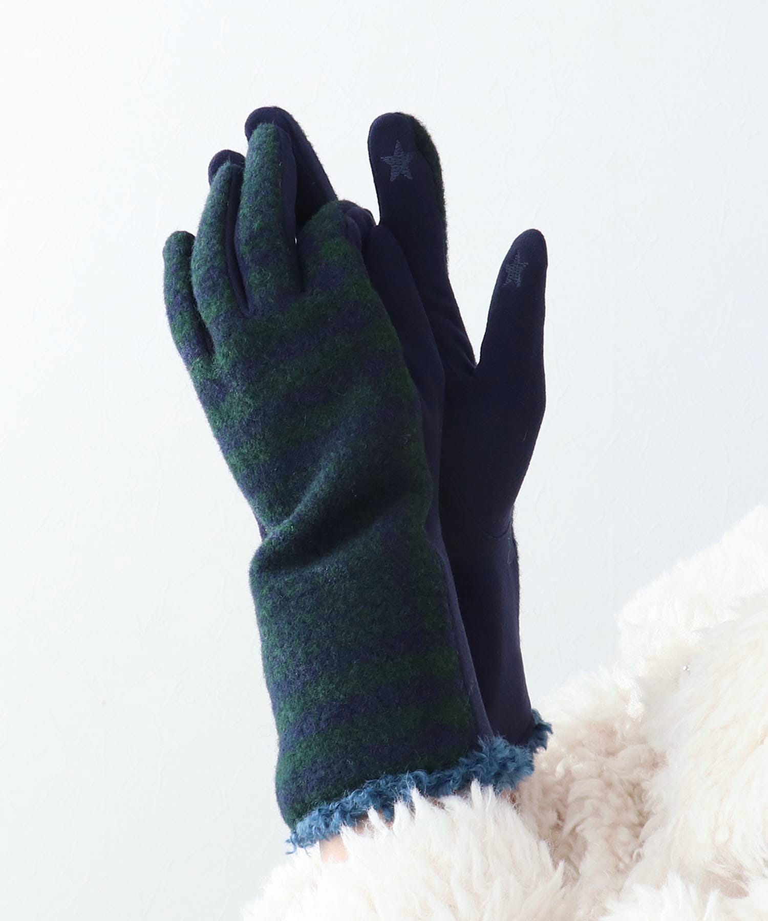 チェックボアグローブ