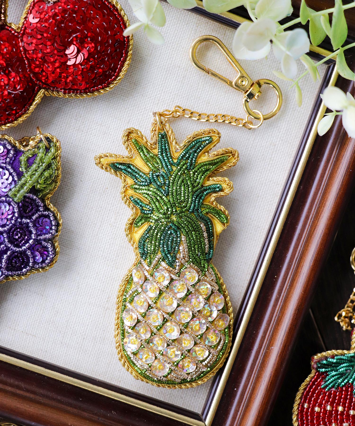 ≪追加≫フルーツ刺繍キーホルダー