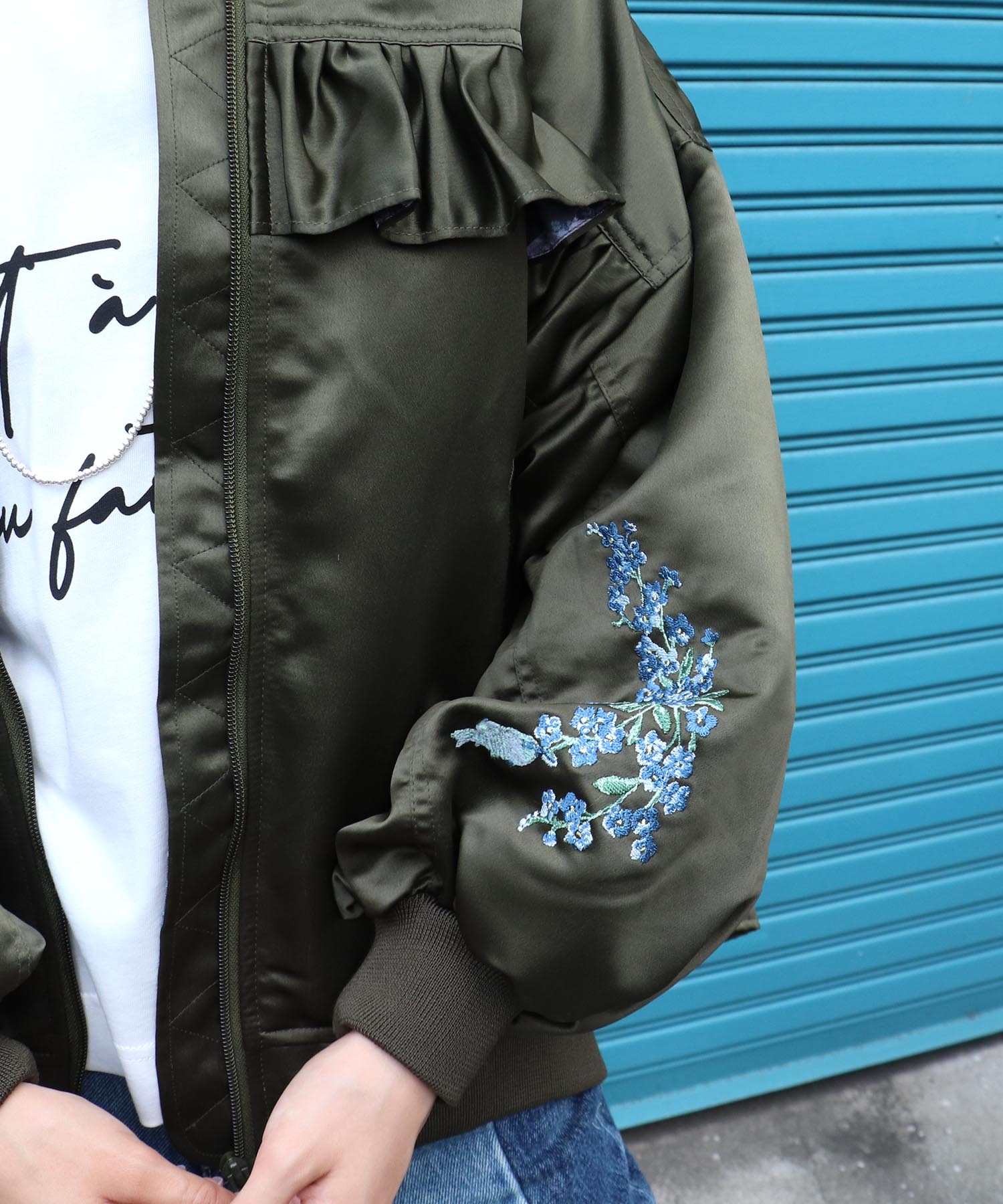 ＜一部店舗・WEB限定＞【tamaoworld】Embroidery jacket Swan