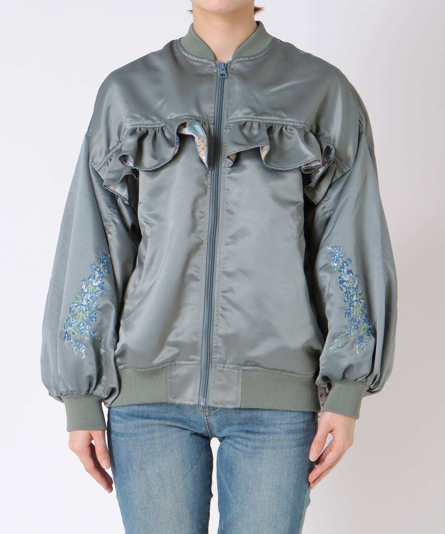 ＜一部店舗・WEB限定＞【tamaoworld】Embroidery jacket Swan
