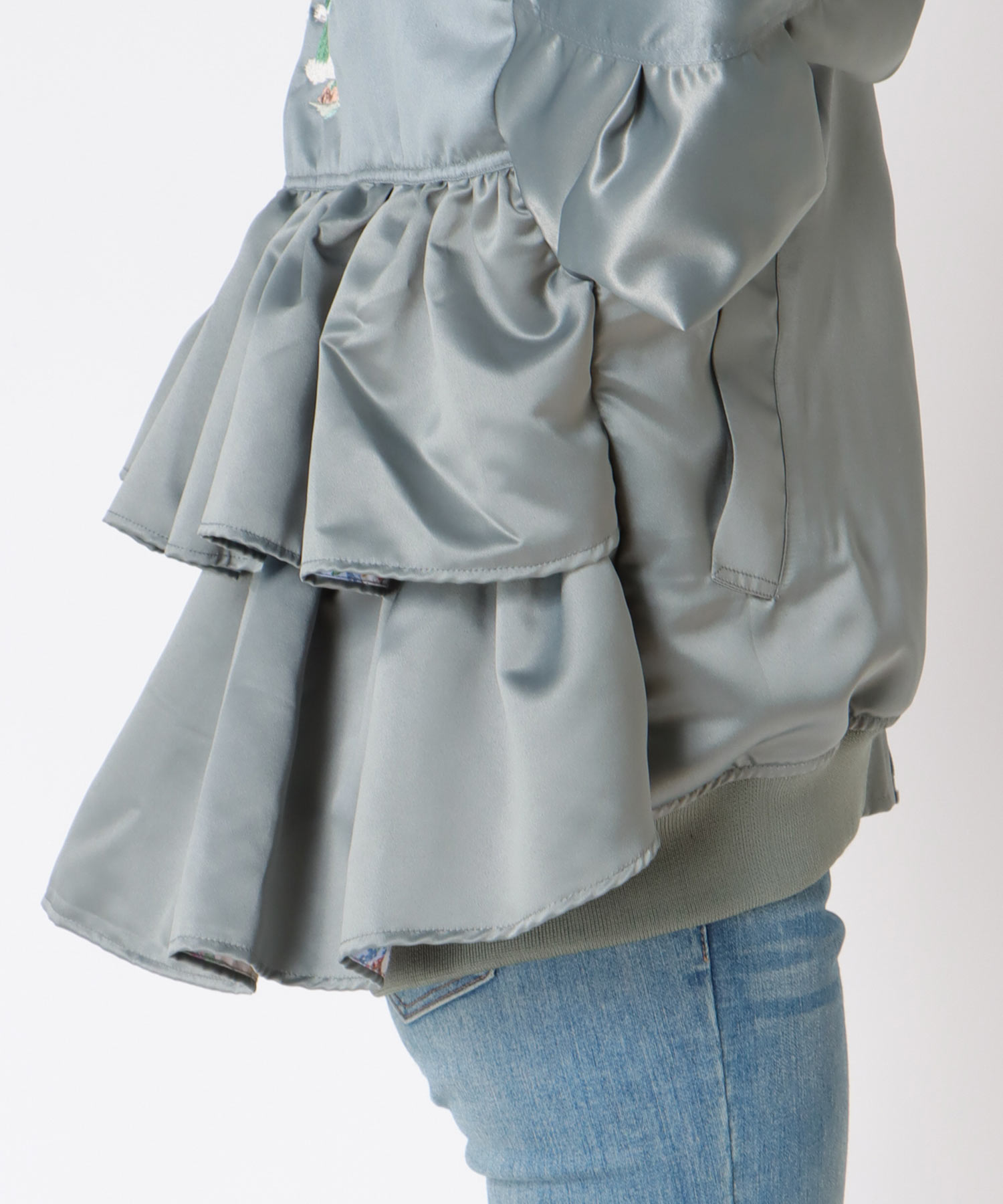＜一部店舗・WEB限定＞【tamaoworld】Embroidery jacket Swan