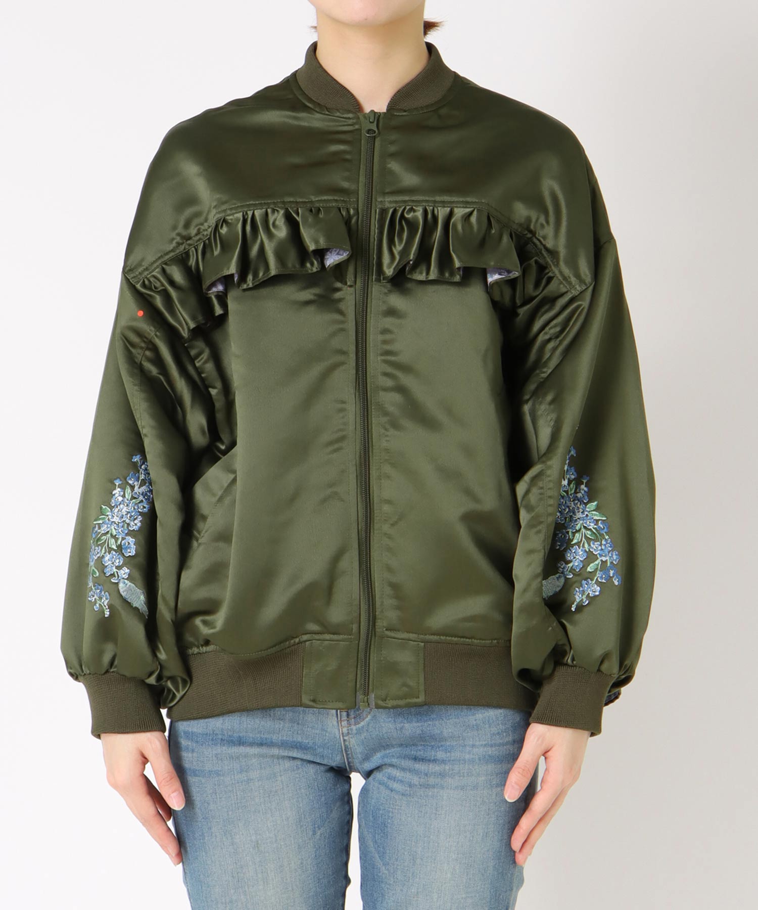 ＜一部店舗・WEB限定＞【tamaoworld】Embroidery jacket Swan