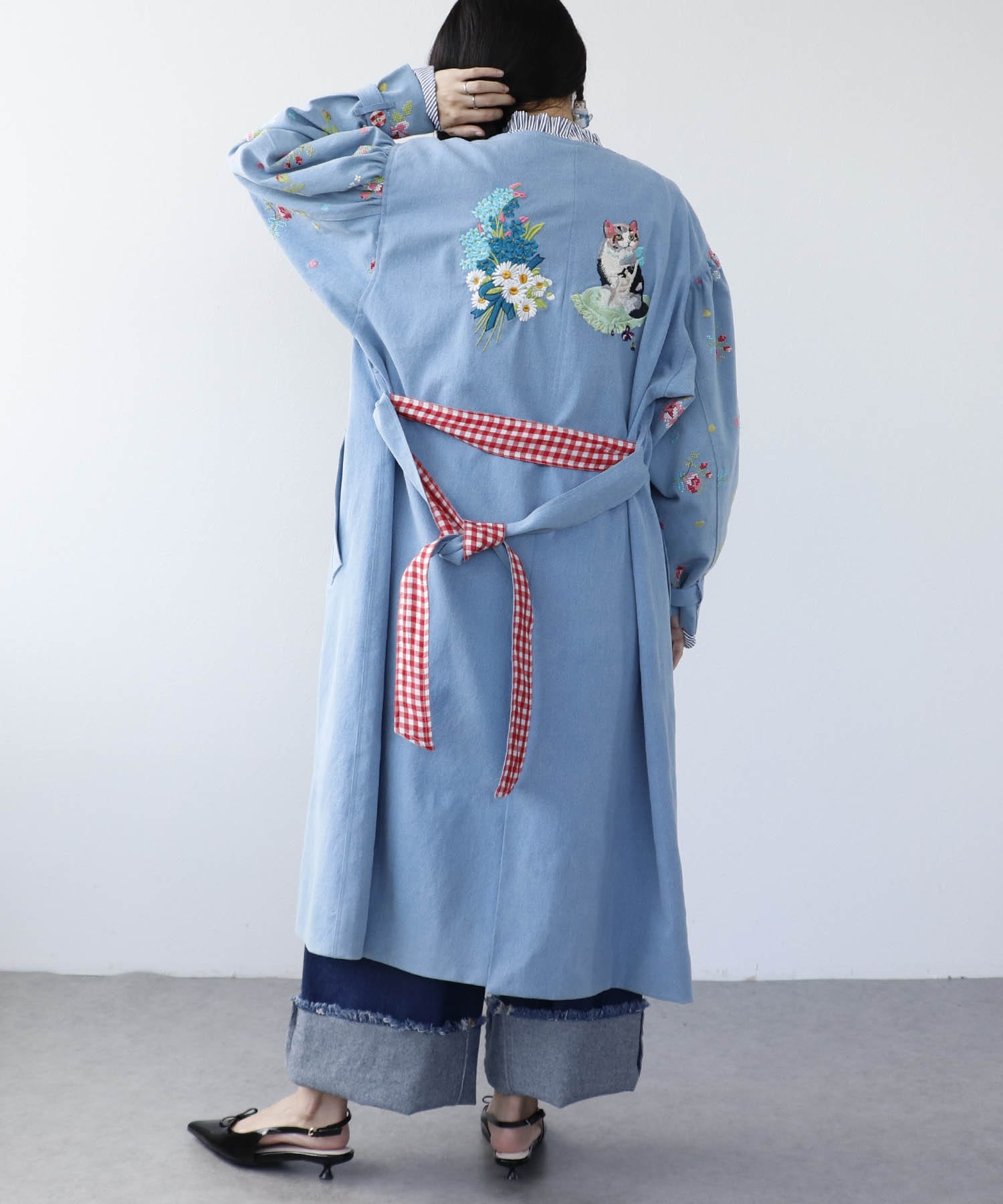 《 8/9(土)10:00～予約受付開始 》＜一部店舗・WEB限定＞【tamaoworld】Collarless embroidered coat