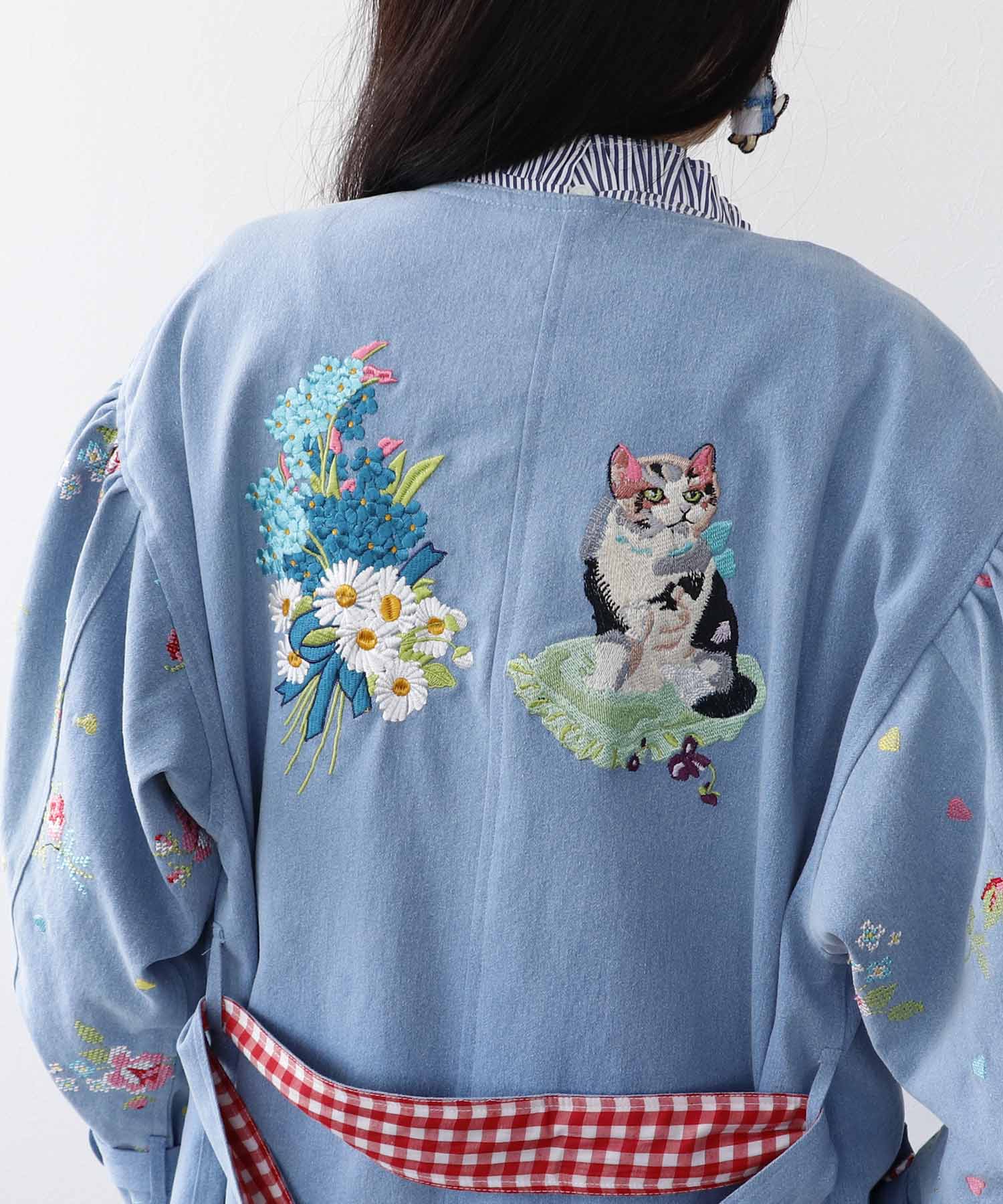 《 8/9(土)10:00～予約受付開始 》＜一部店舗・WEB限定＞【tamaoworld】Collarless embroidered coat