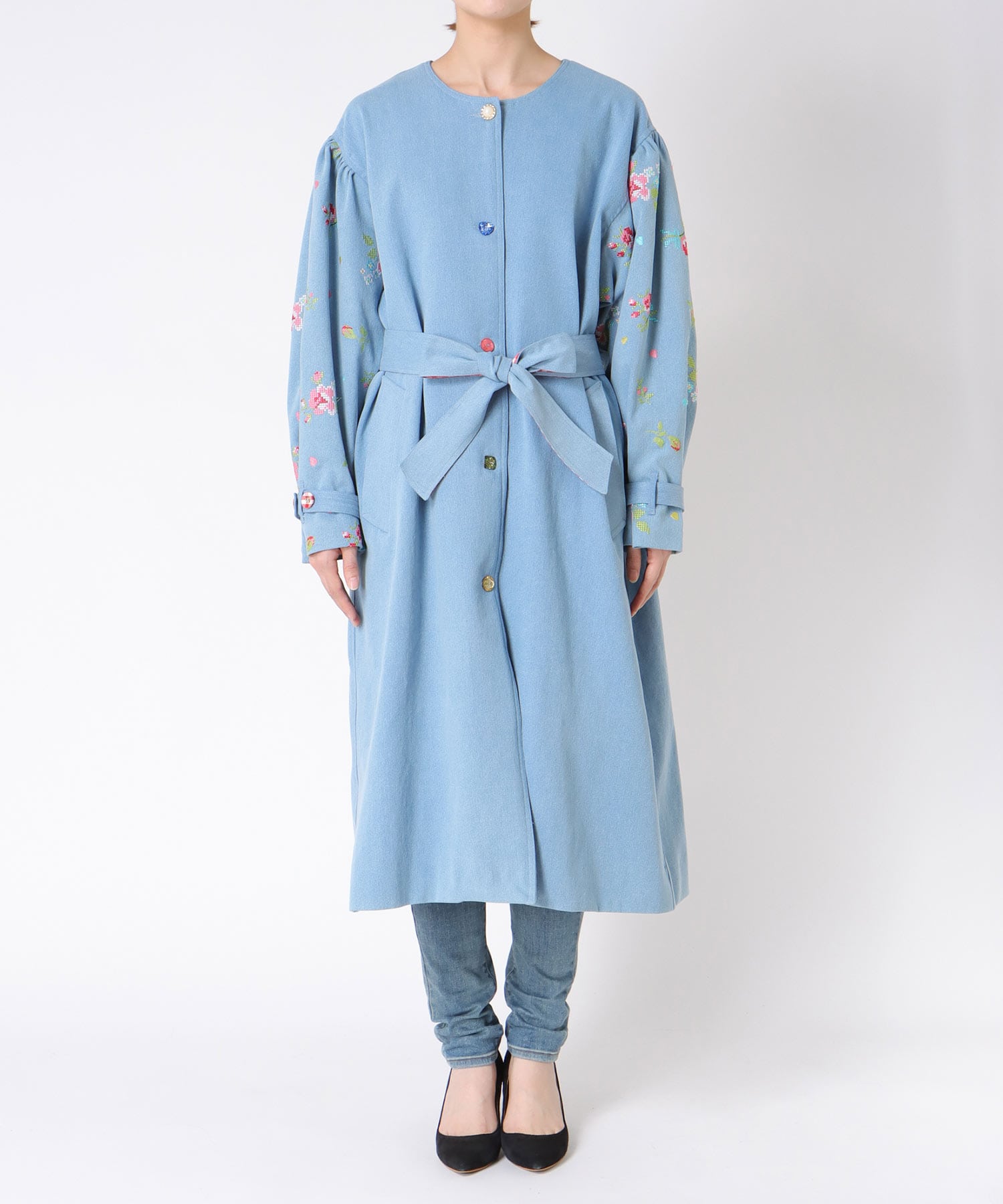 《 8/9(土)10:00～予約受付開始 》＜一部店舗・WEB限定＞【tamaoworld】Collarless embroidered coat