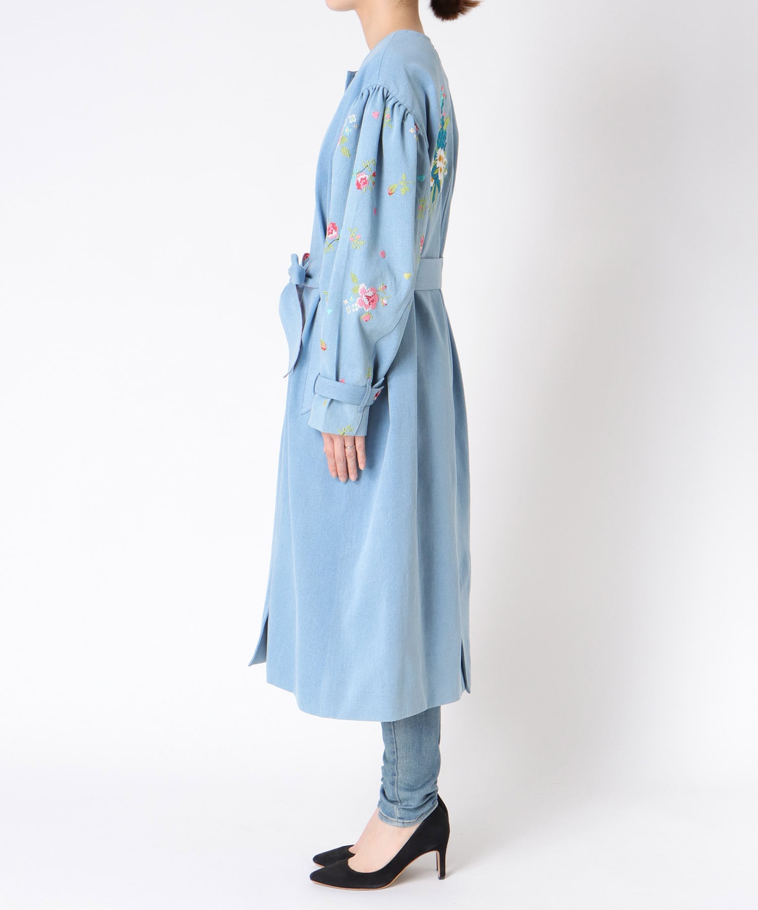 《 8/9(土)10:00～予約受付開始 》＜一部店舗・WEB限定＞【tamaoworld】Collarless embroidered coat
