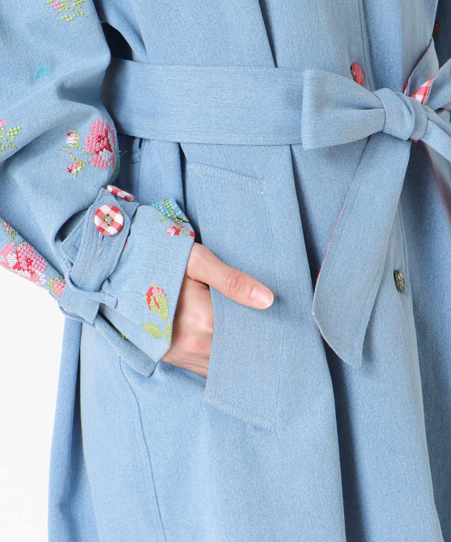 《 8/9(土)10:00～予約受付開始 》＜一部店舗・WEB限定＞【tamaoworld】Collarless embroidered coat