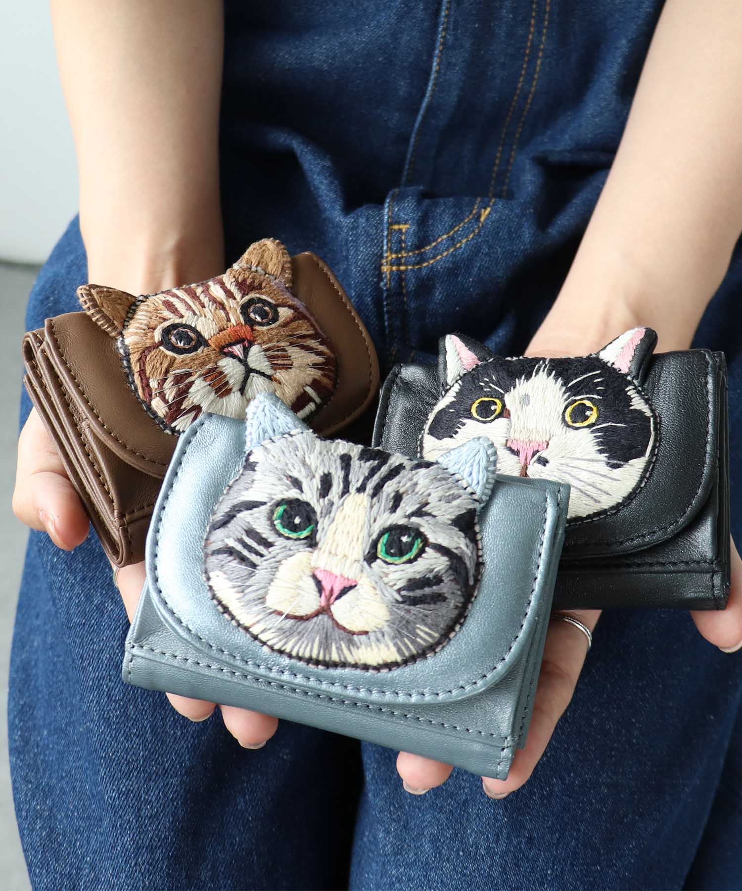 ＜一部店舗・WEB限定＞【tamaoworld】Leather mini catwallet