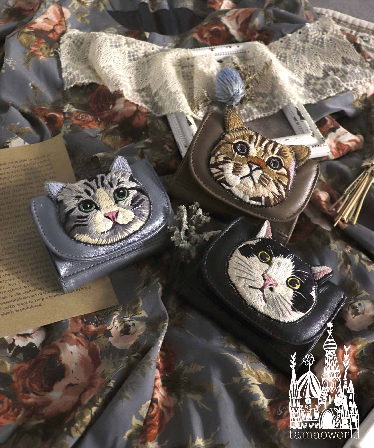＜一部店舗・WEB限定＞【tamaoworld】Leather mini catwallet