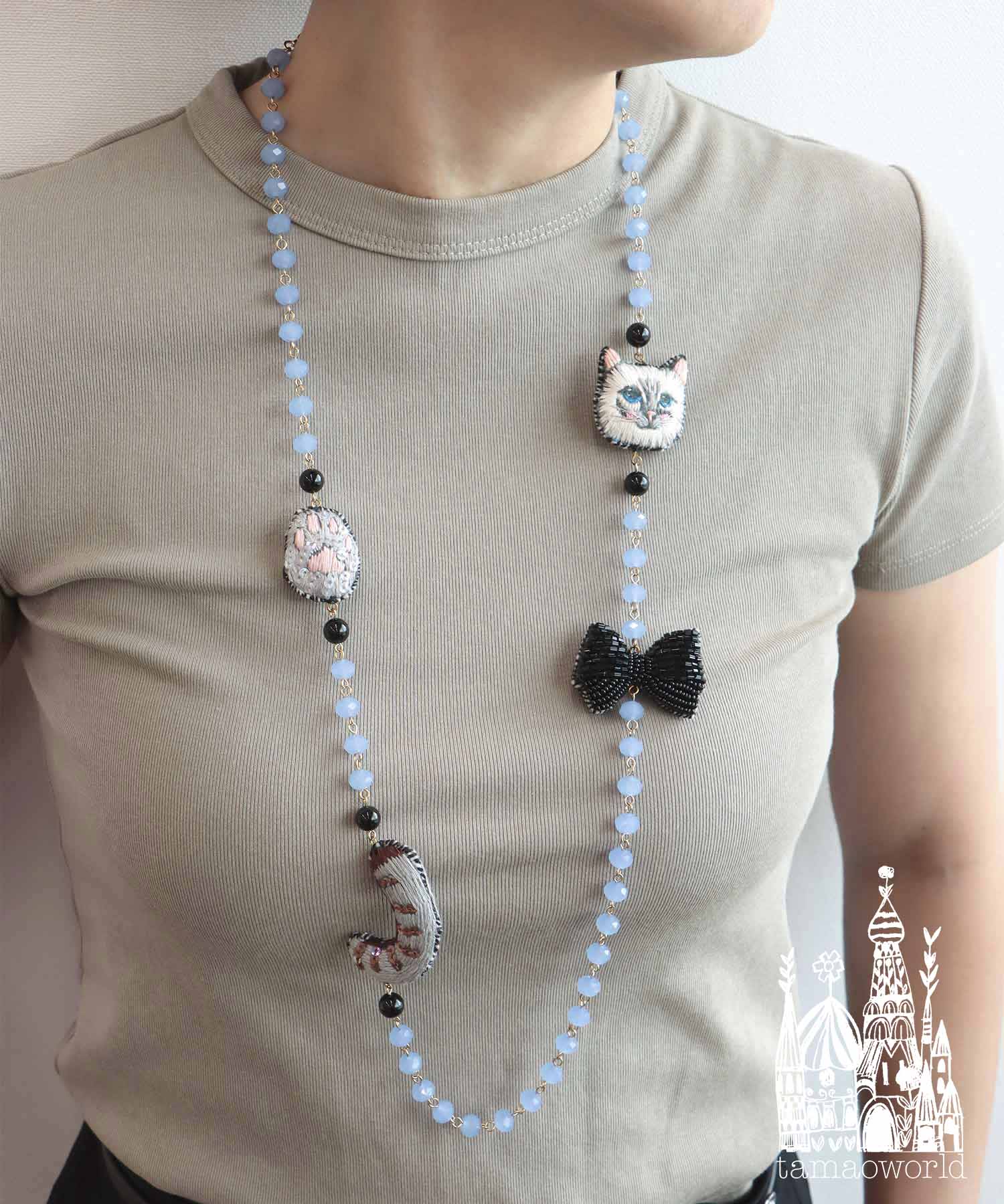 ＜一部店舗・WEB限定＞【tamaoworld】White and black ribbon