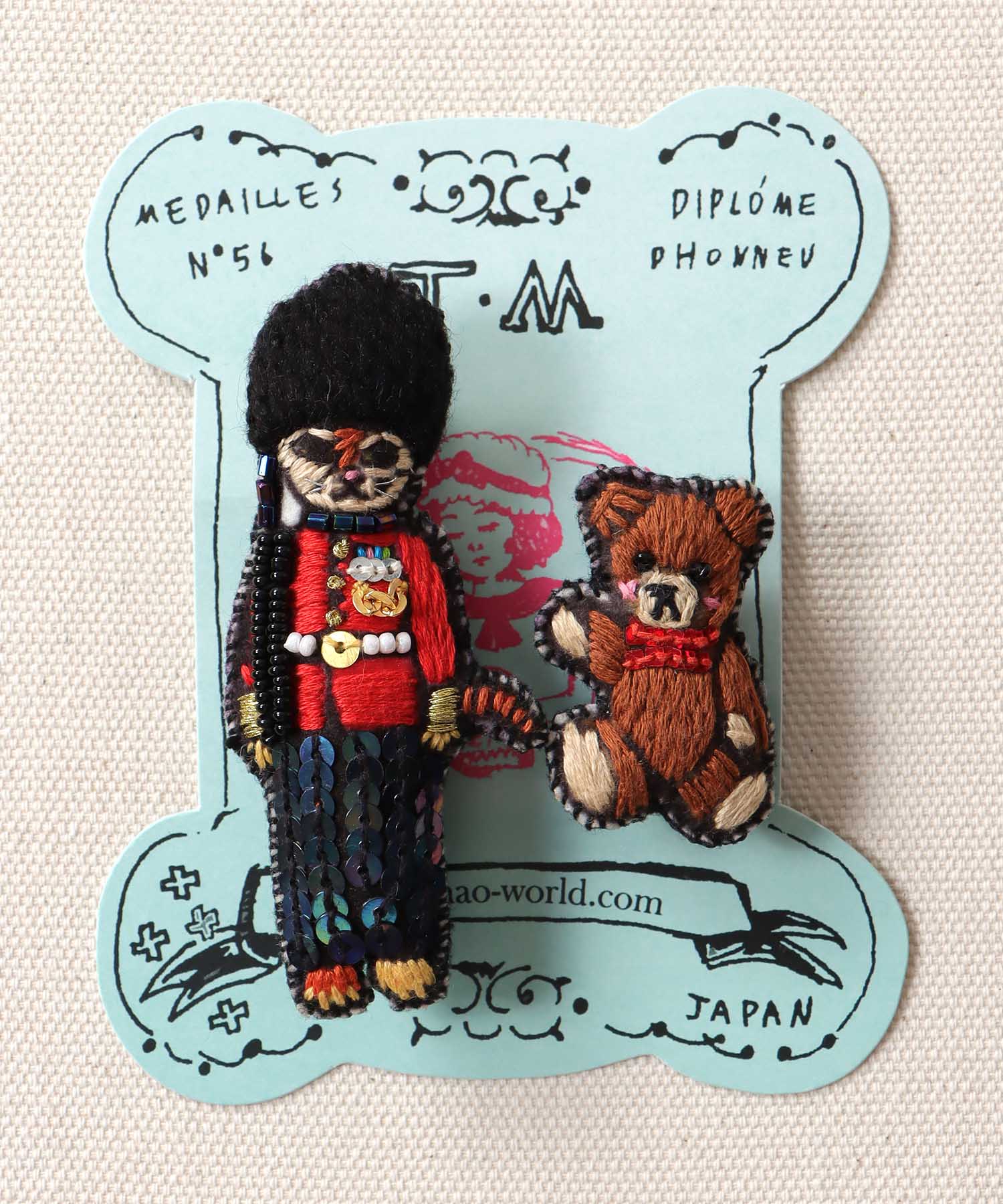 ＜一部店舗・WEB限定＞【tamaoworld】Guards cat and teddy bear