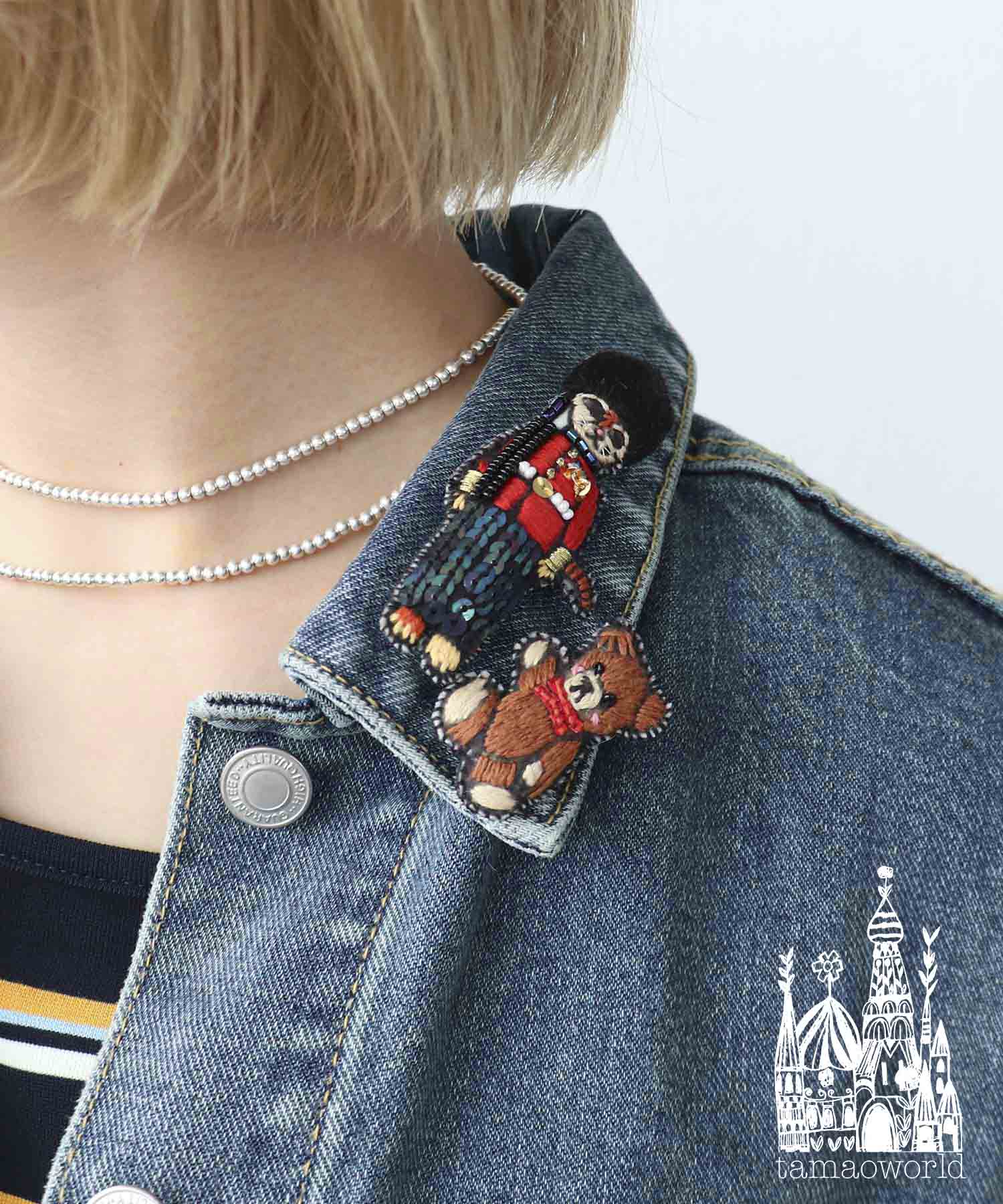 ＜一部店舗・WEB限定＞【tamaoworld】Guards cat and teddy bear