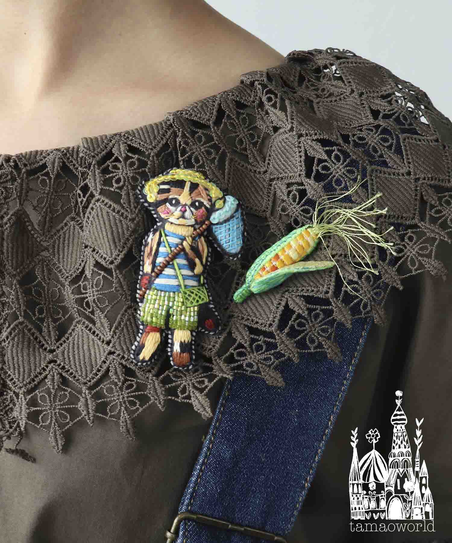 ＜一部店舗・WEB限定＞【tamaoworld】Insect catching cat and corn